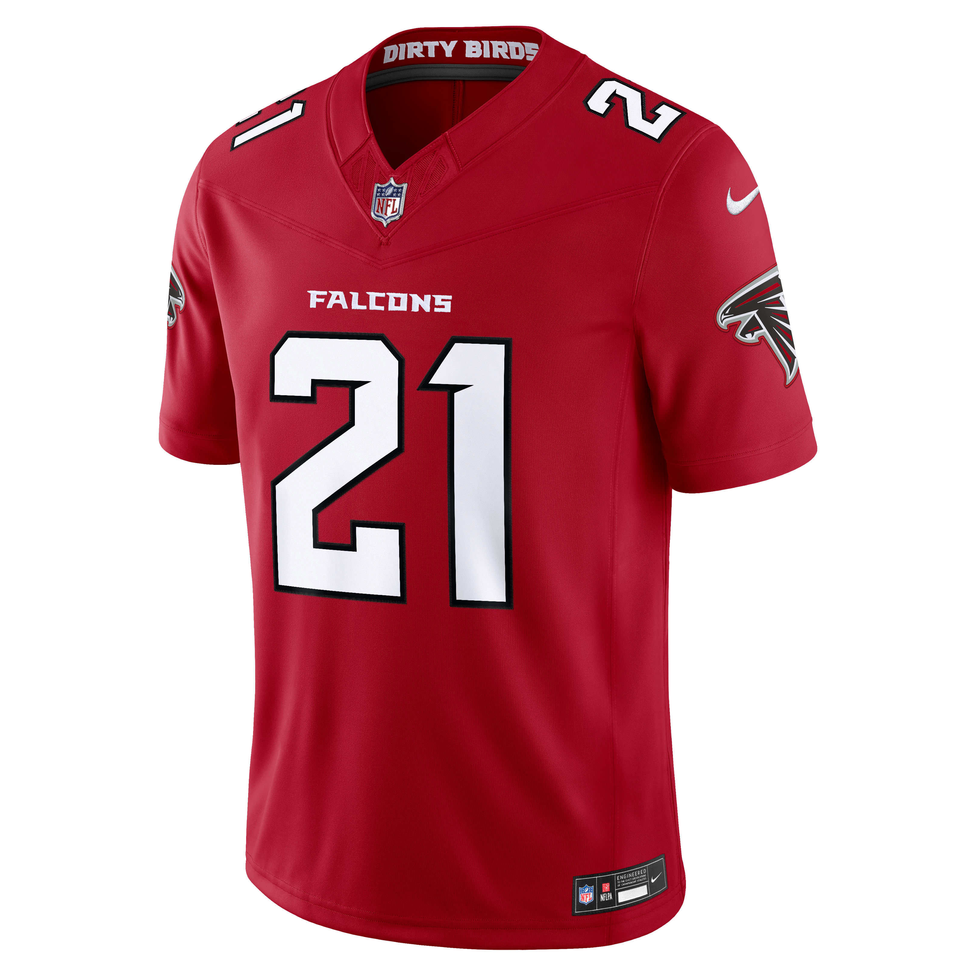 Deion Sanders Atlanta Falcons Team Vapor F.U.S.E. Stitched Retired Limited Jersey - Red - Image 3