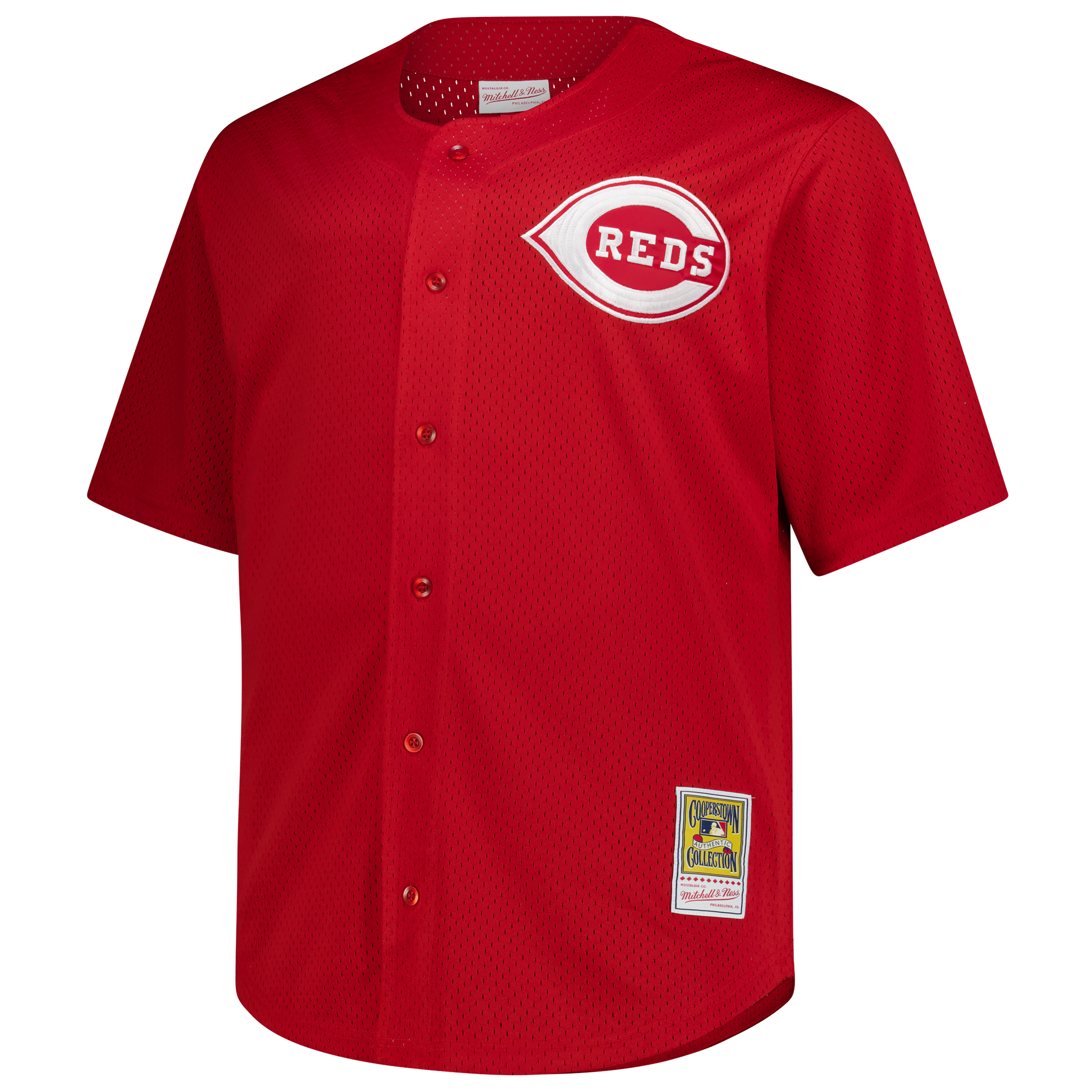 Deion Sanders Cincinnati Reds Big & Tall Cooperstown Mesh Batting Practice Jersey - Red - Image 3