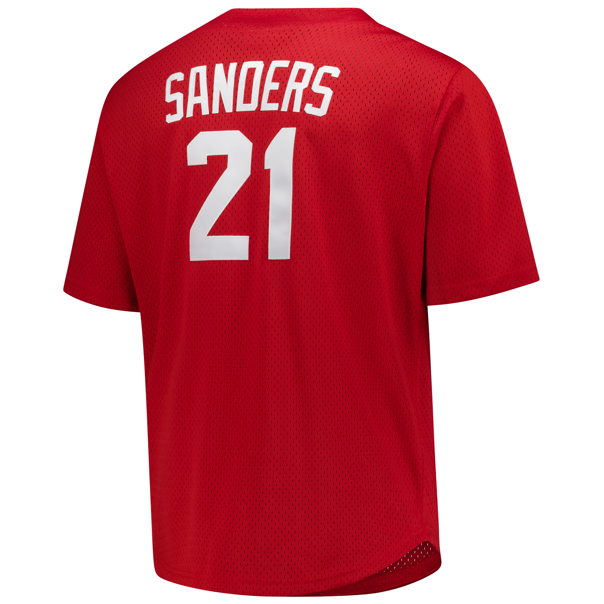 Deion Sanders Cincinnati Reds Big & Tall Cooperstown Mesh Batting Practice Jersey - Red - Image 4