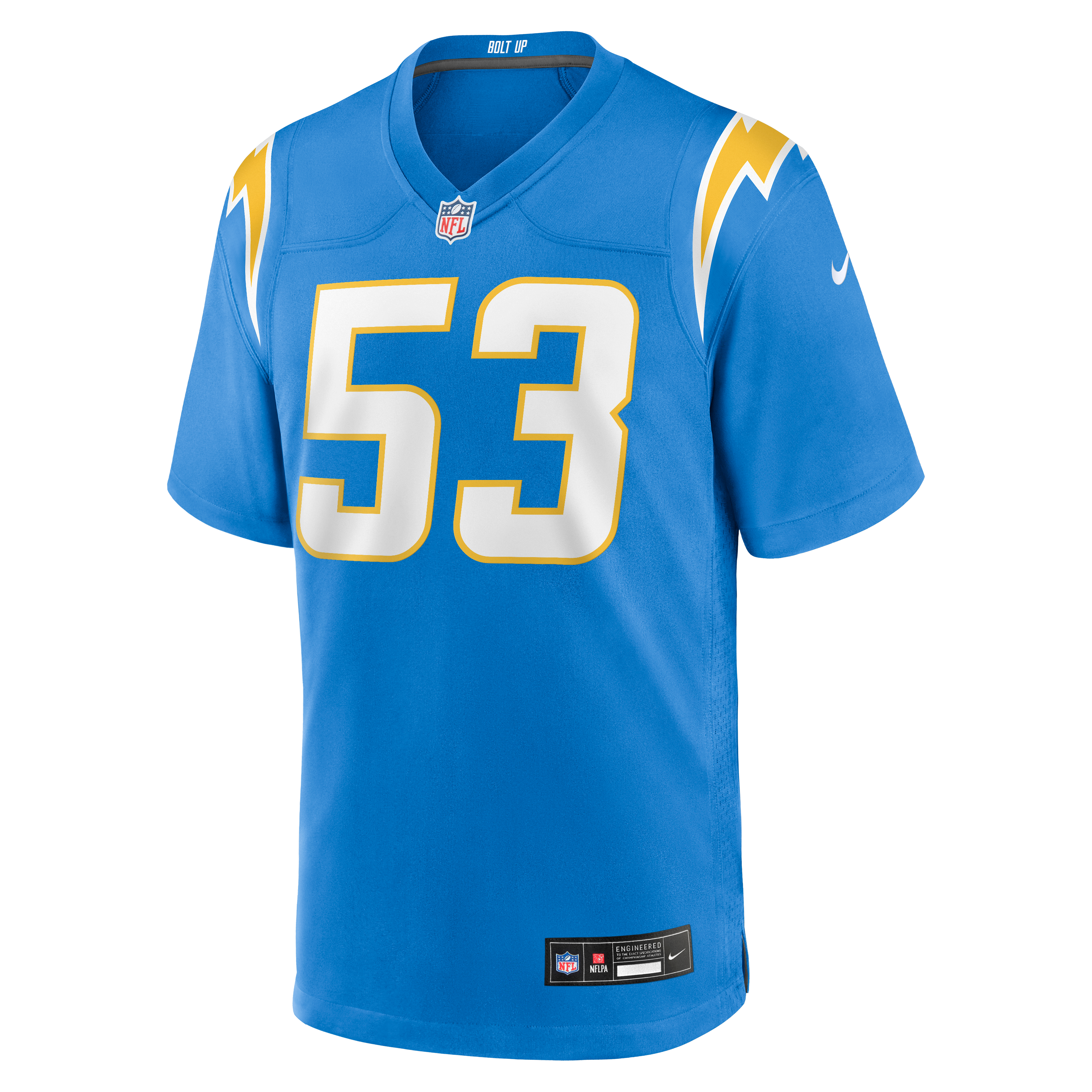 Del'Shawn Phillips Los Angeles Chargers Team Game Jersey - Powder Blue - Image 3