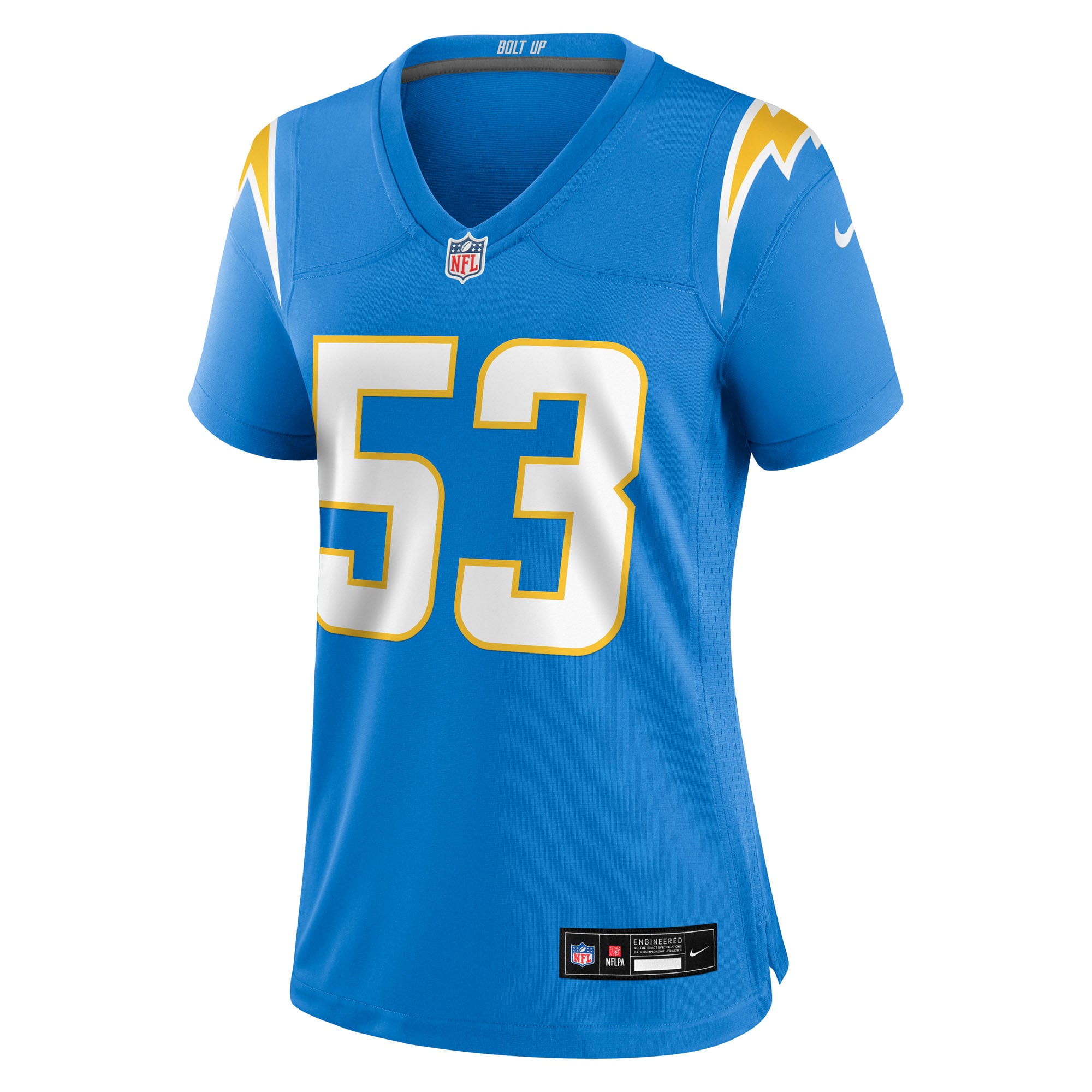 Del'Shawn Phillips Los Angeles Chargers Women's Team Game Jersey - Powder Blue - Image 3