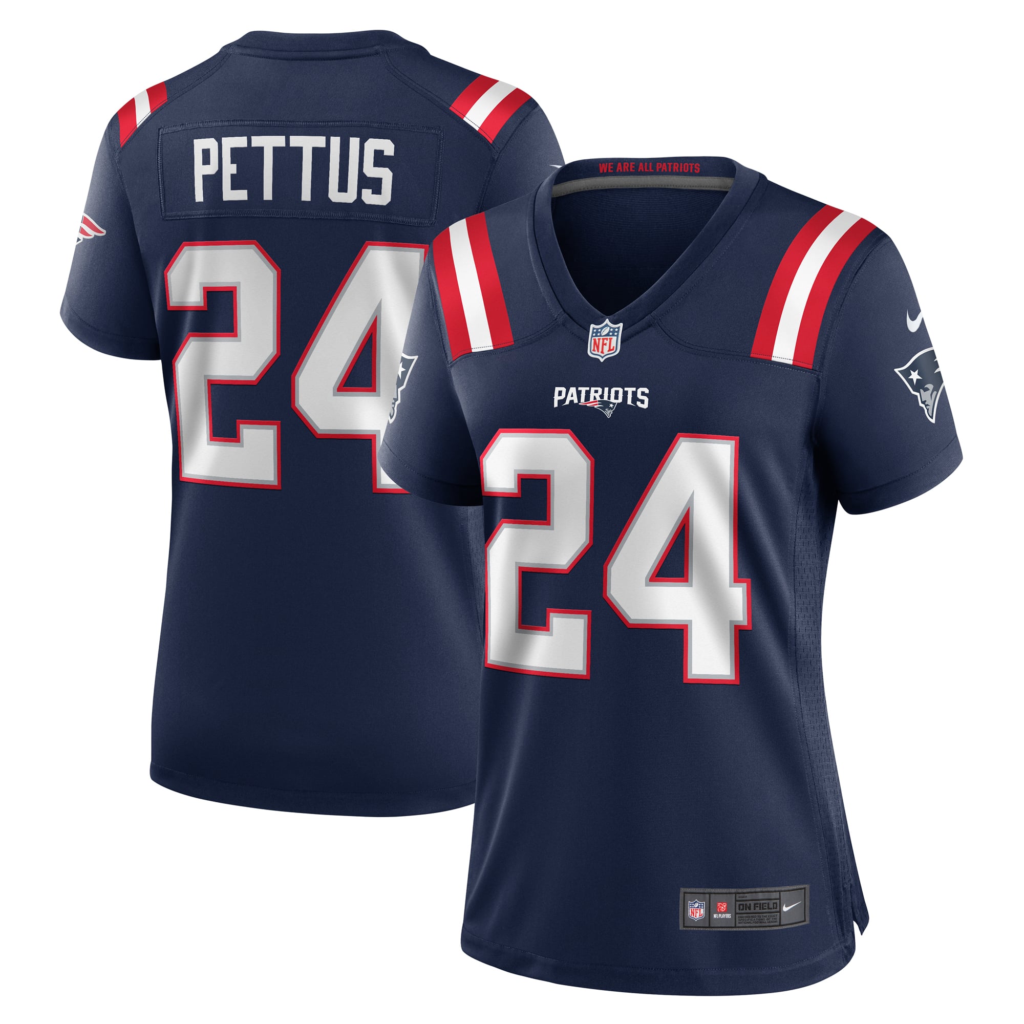 Dell Pettus New England Patriots Women's Game Jersey - Navy