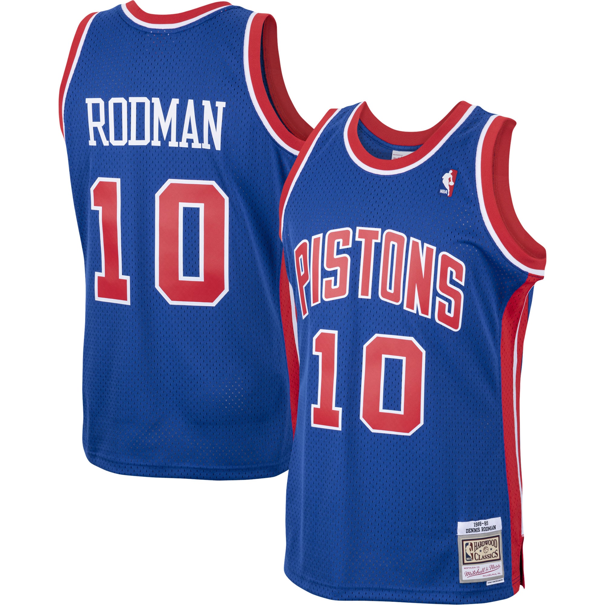 Dennis Rodman Detroit Pistons 1988/89 Hardwood Classics Swingman Jersey - Royal