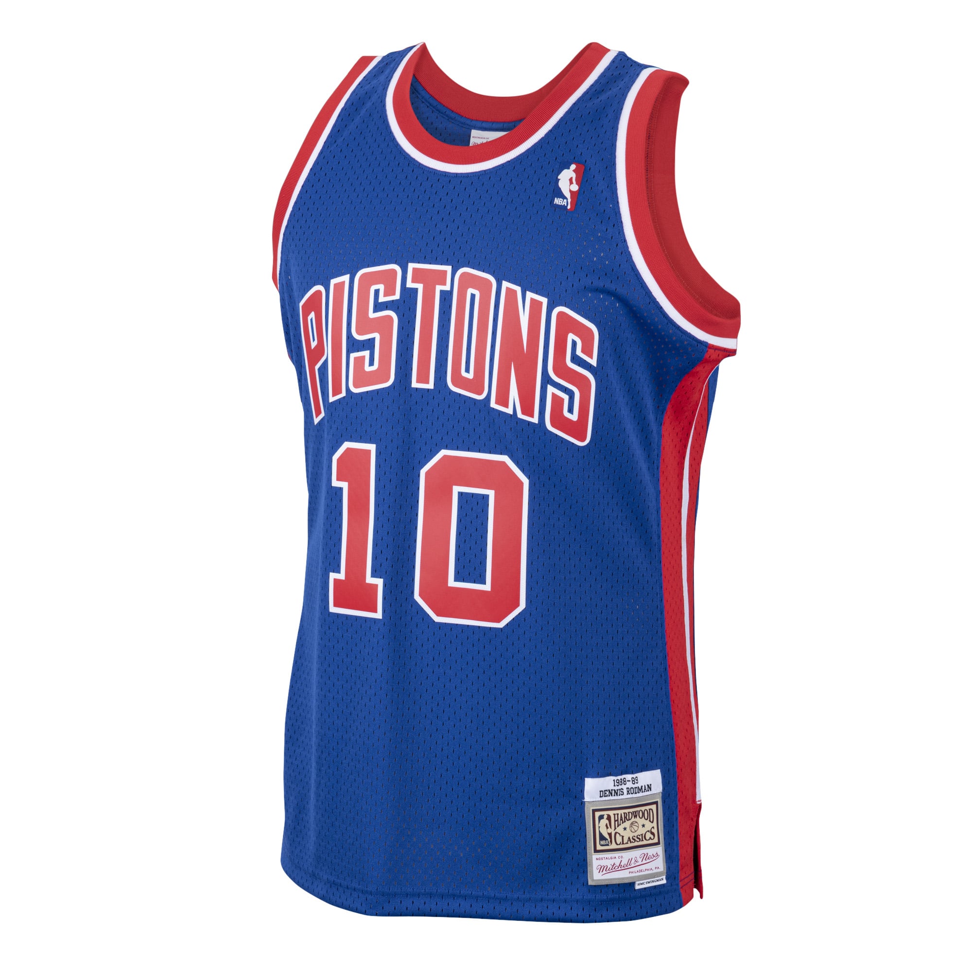 Dennis Rodman Detroit Pistons 1988/89 Hardwood Classics Swingman Jersey - Royal - Image 3