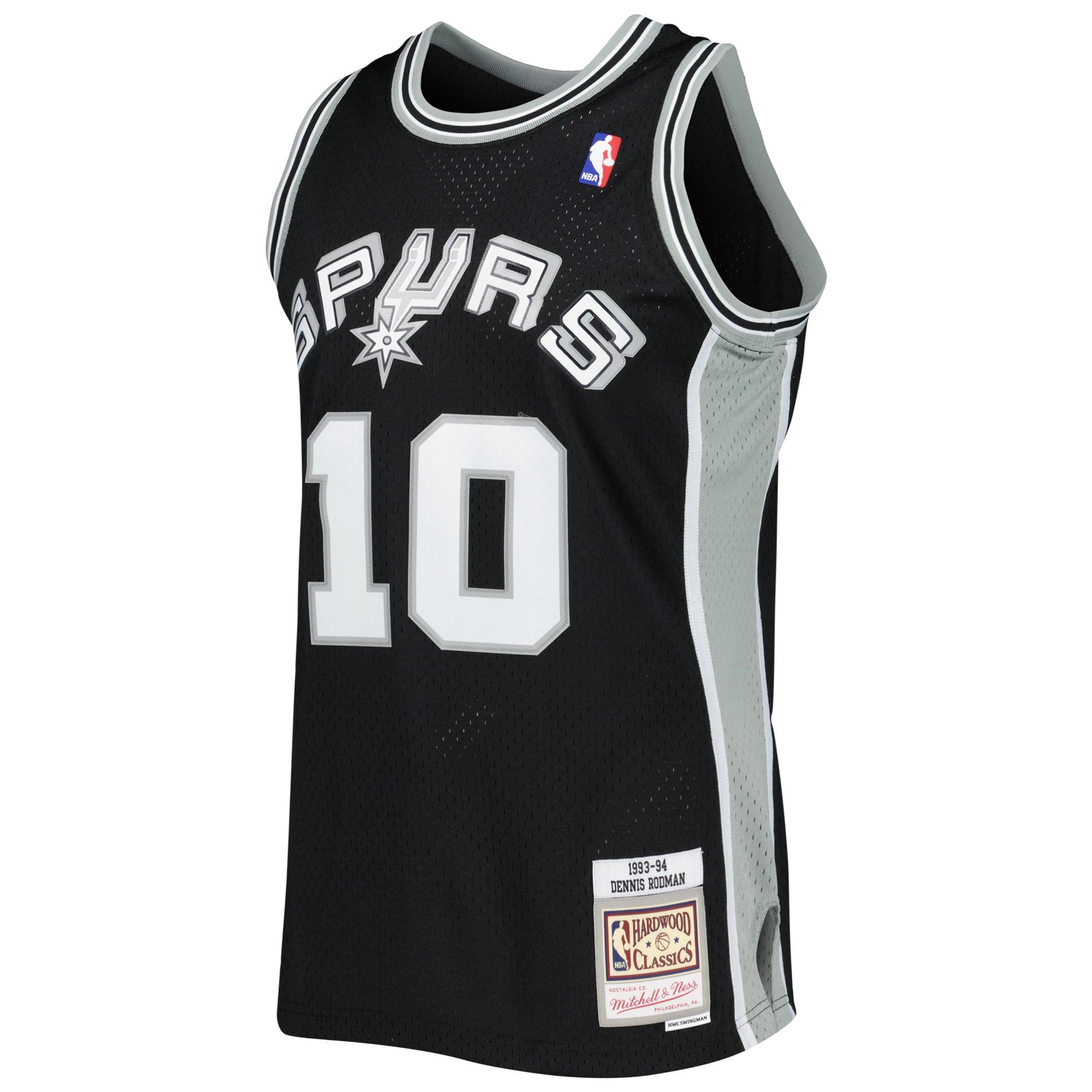 Dennis Rodman San Antonio Spurs 1993/94 Hardwood Classics Swingman Jersey - Black - Image 3