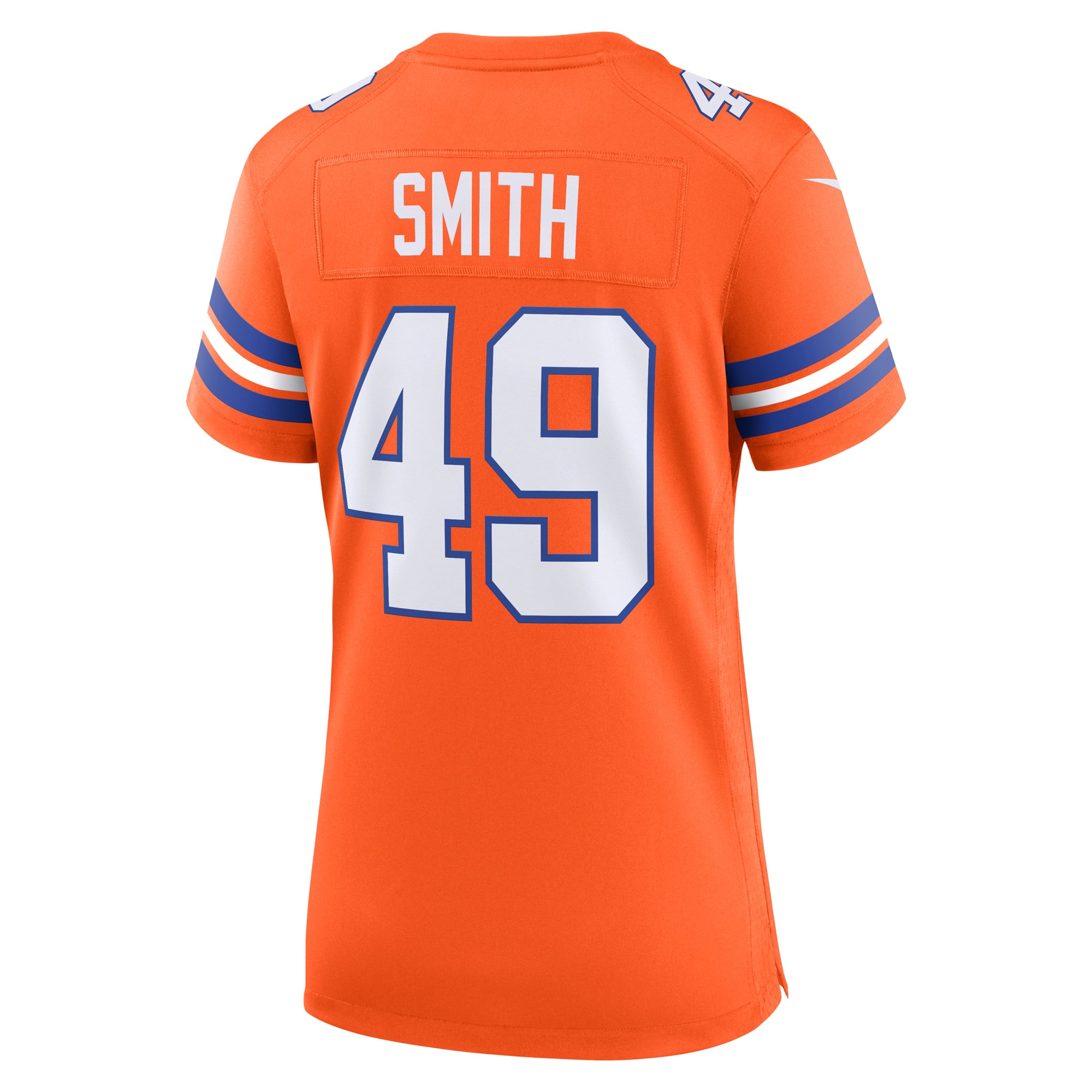 Dennis Smith Denver Broncos Women's Mile High Collection 1977 Throwback Retired Player Game Jersey - Orange - Image 4