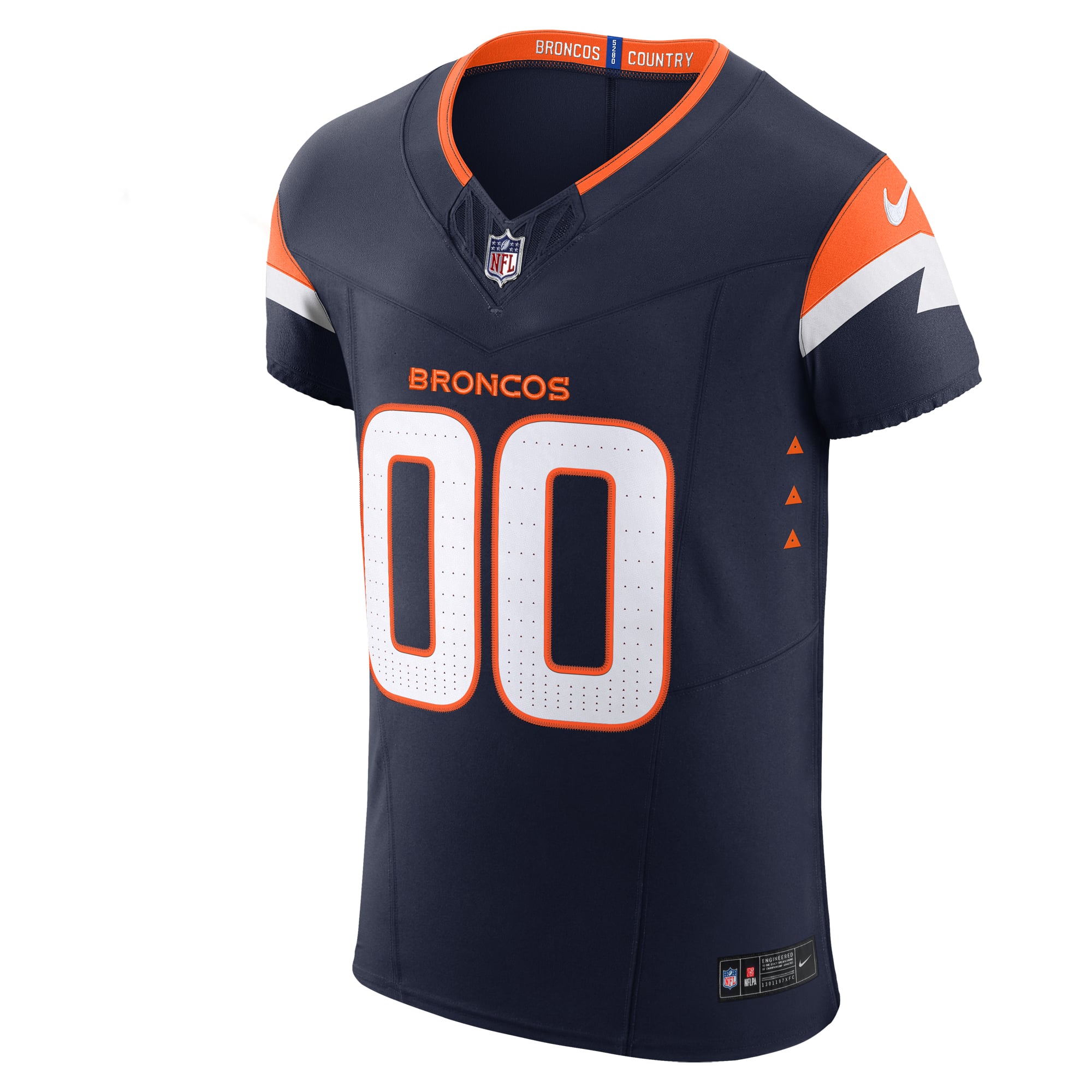 Denver Broncos Alternate Vapor F.U.S.E. Elite Custom Jersey - Navy - Image 3