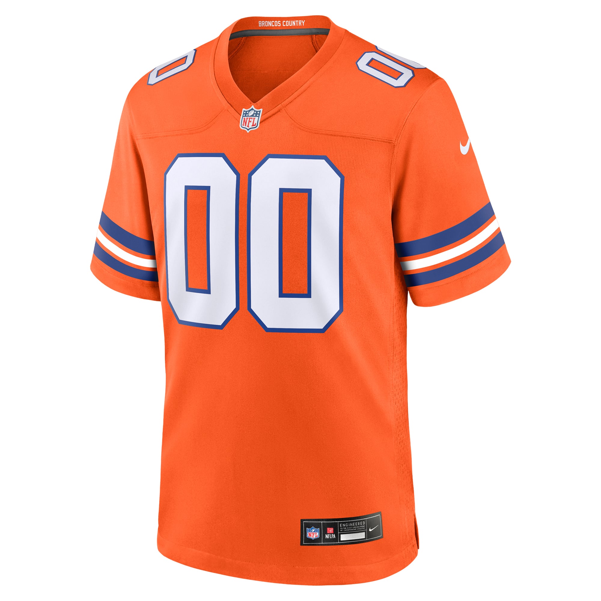 Denver Broncos Mile High Collection 1977 Throwback Custom Game Jersey - Orange - Image 3