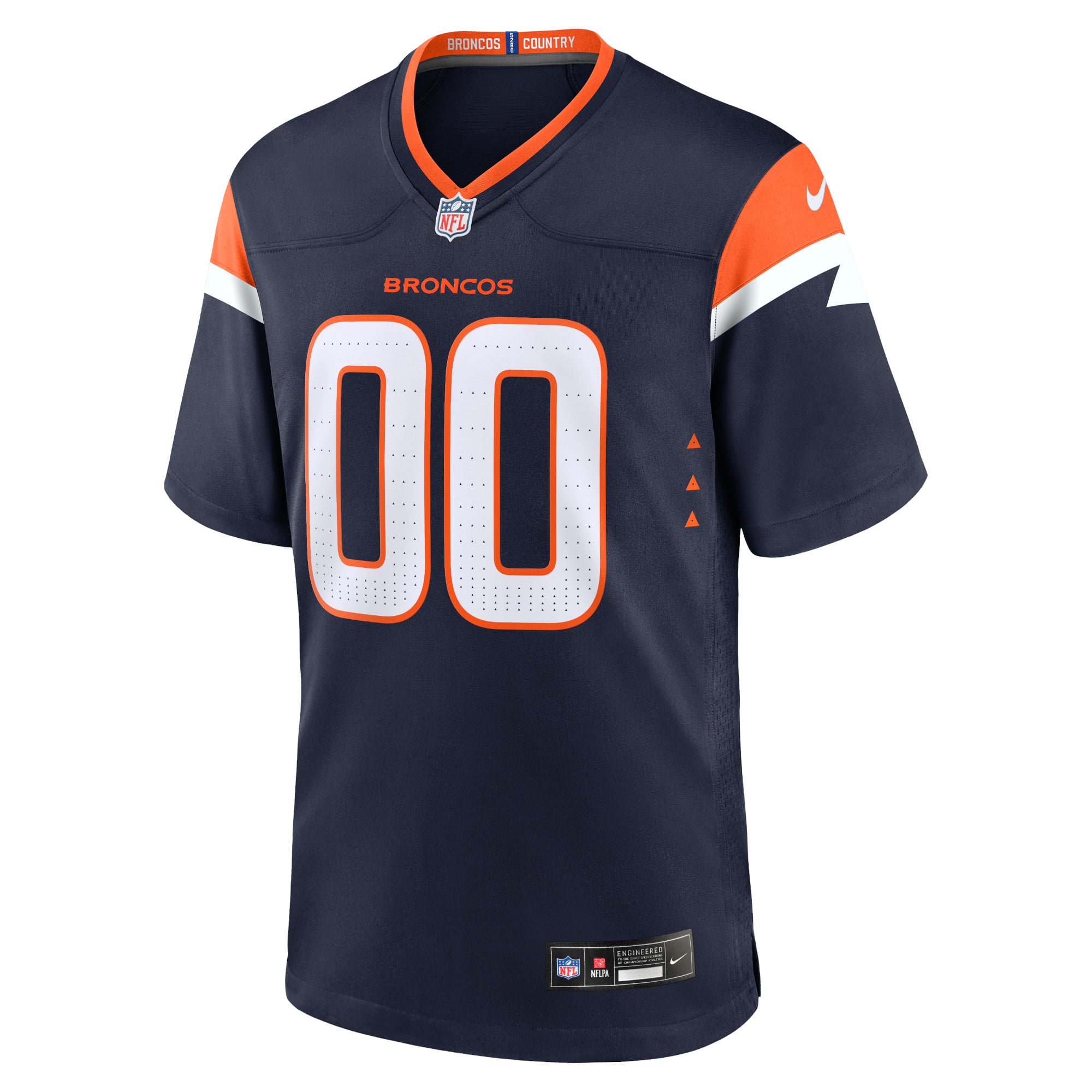 Denver Broncos Team Custom Game Jersey - Navy - Image 3