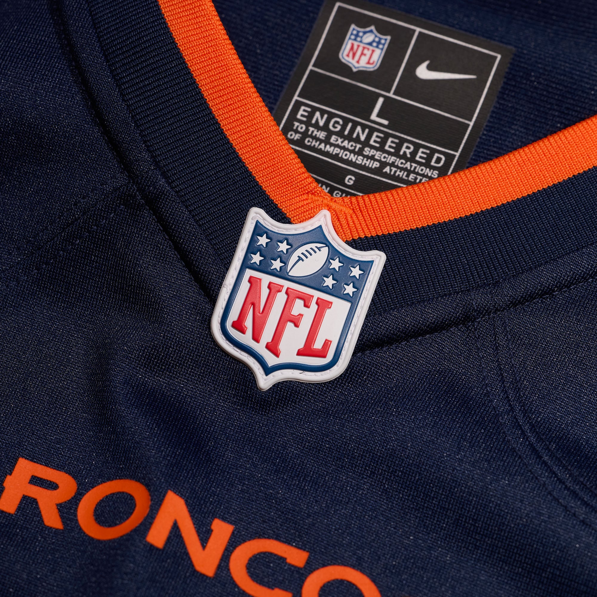 Denver Broncos Team Custom Game Jersey - Navy - Image 5