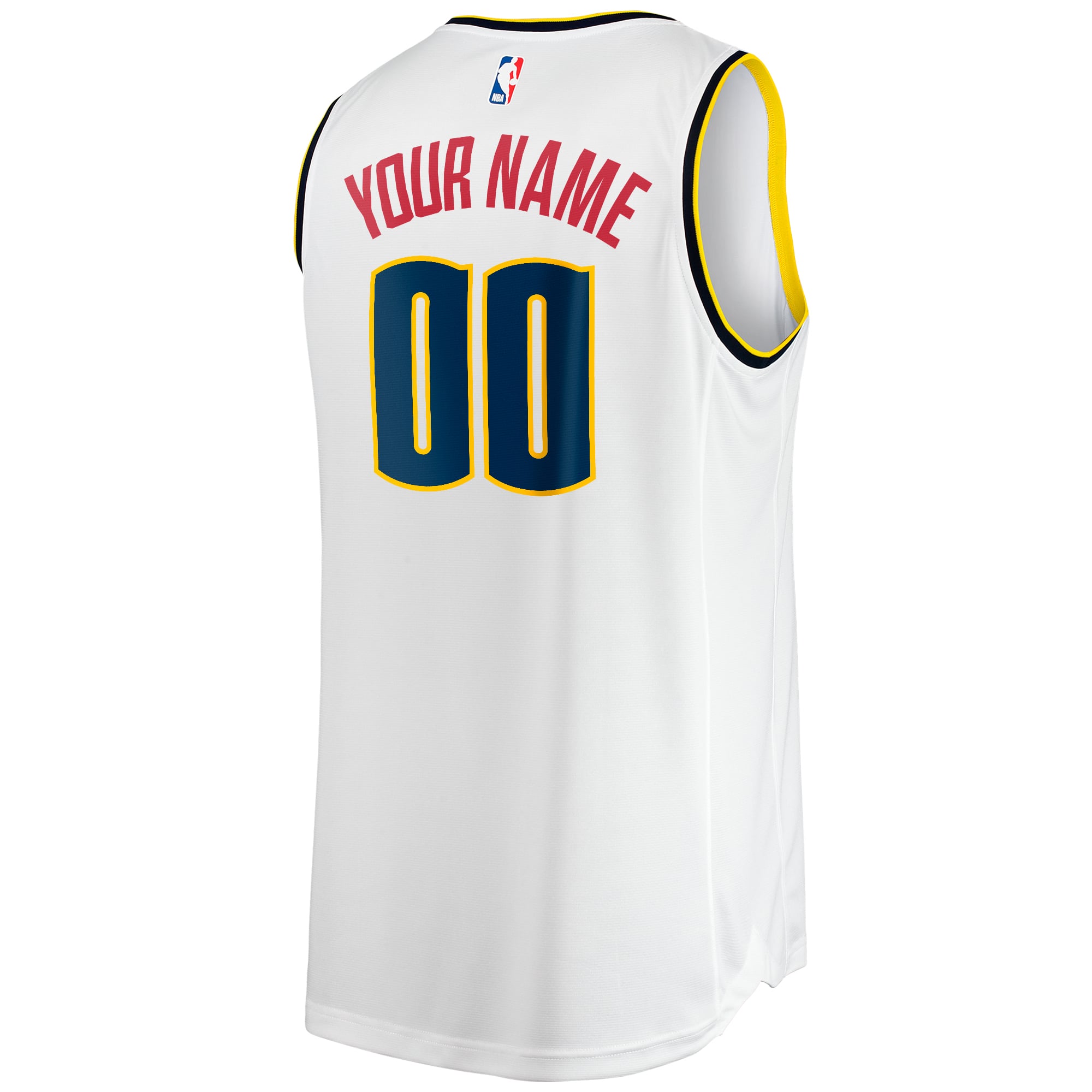 Denver Nuggets Fast Break Custom Jersey - Association Edition - White - Image 4