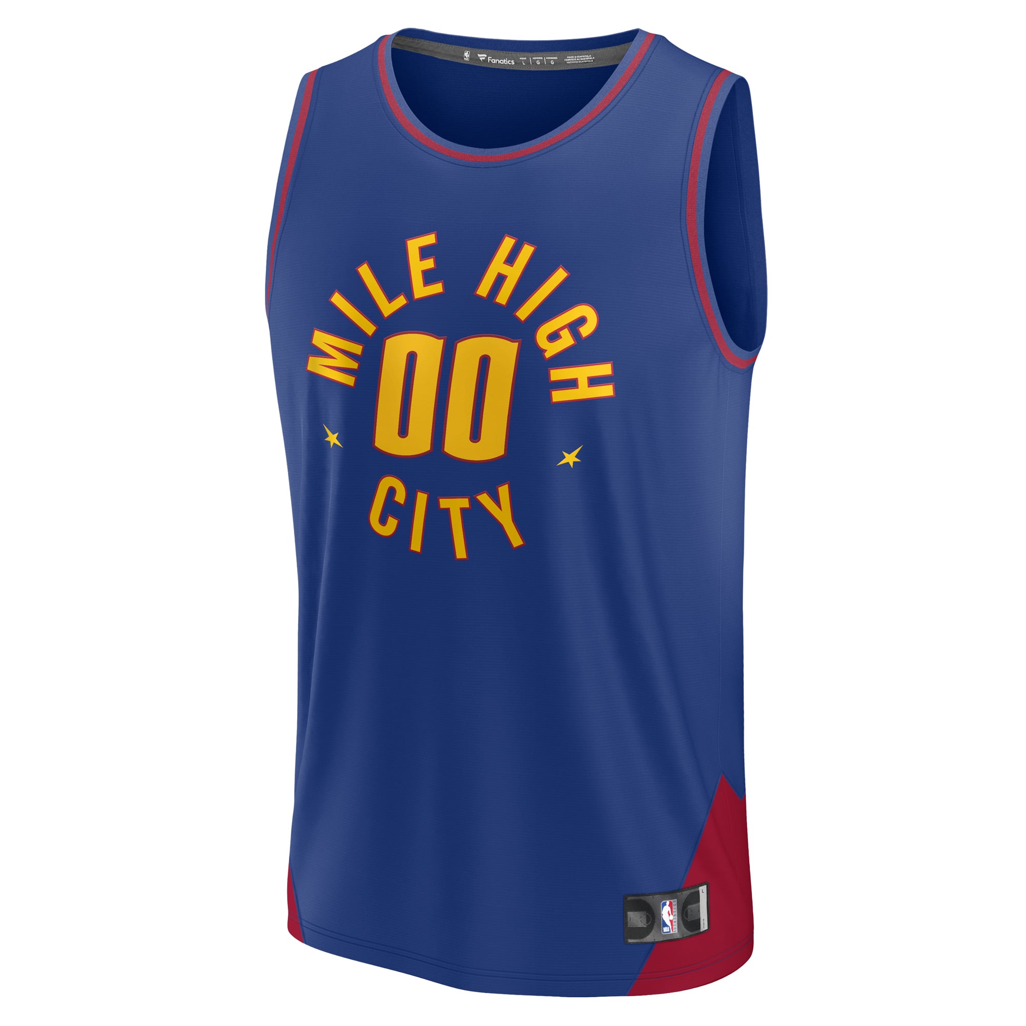 Denver Nuggets Youth Fast Break Custom Jersey - Statement Edition - Blue - Image 3
