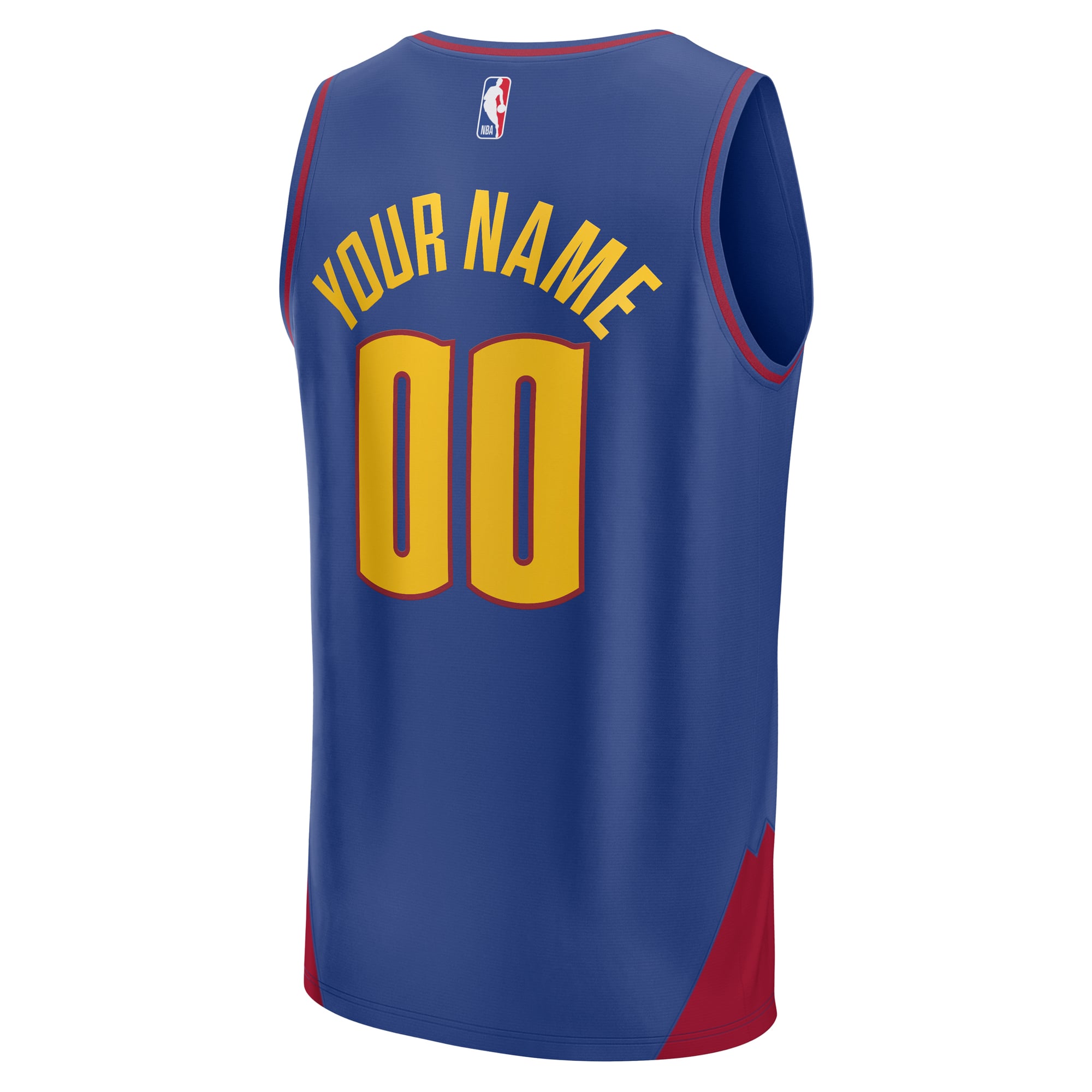 Denver Nuggets Youth Fast Break Custom Jersey - Statement Edition - Blue - Image 4