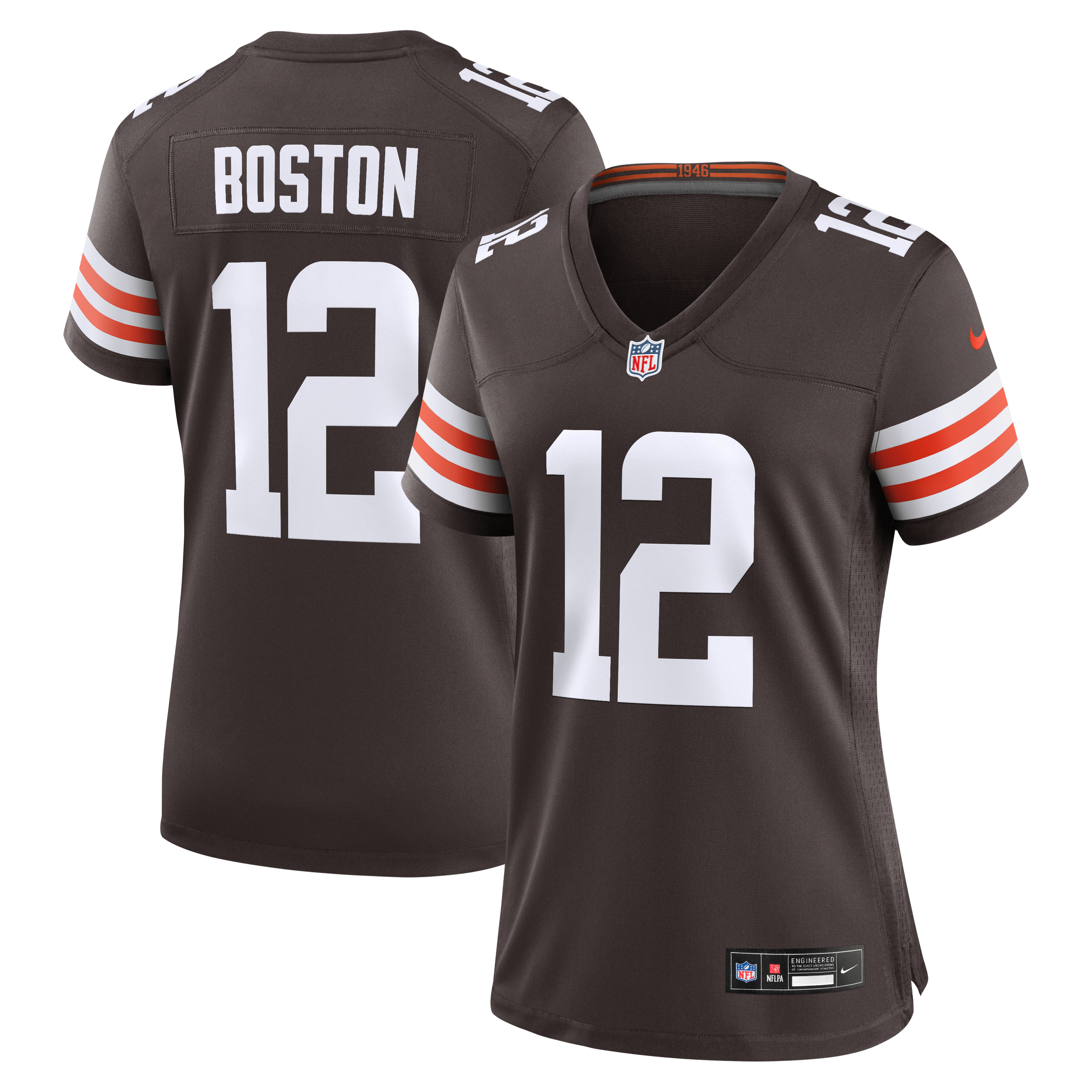 Denzel Boston Cleveland Browns Women's Team Game Jersey - Brown - Image 2