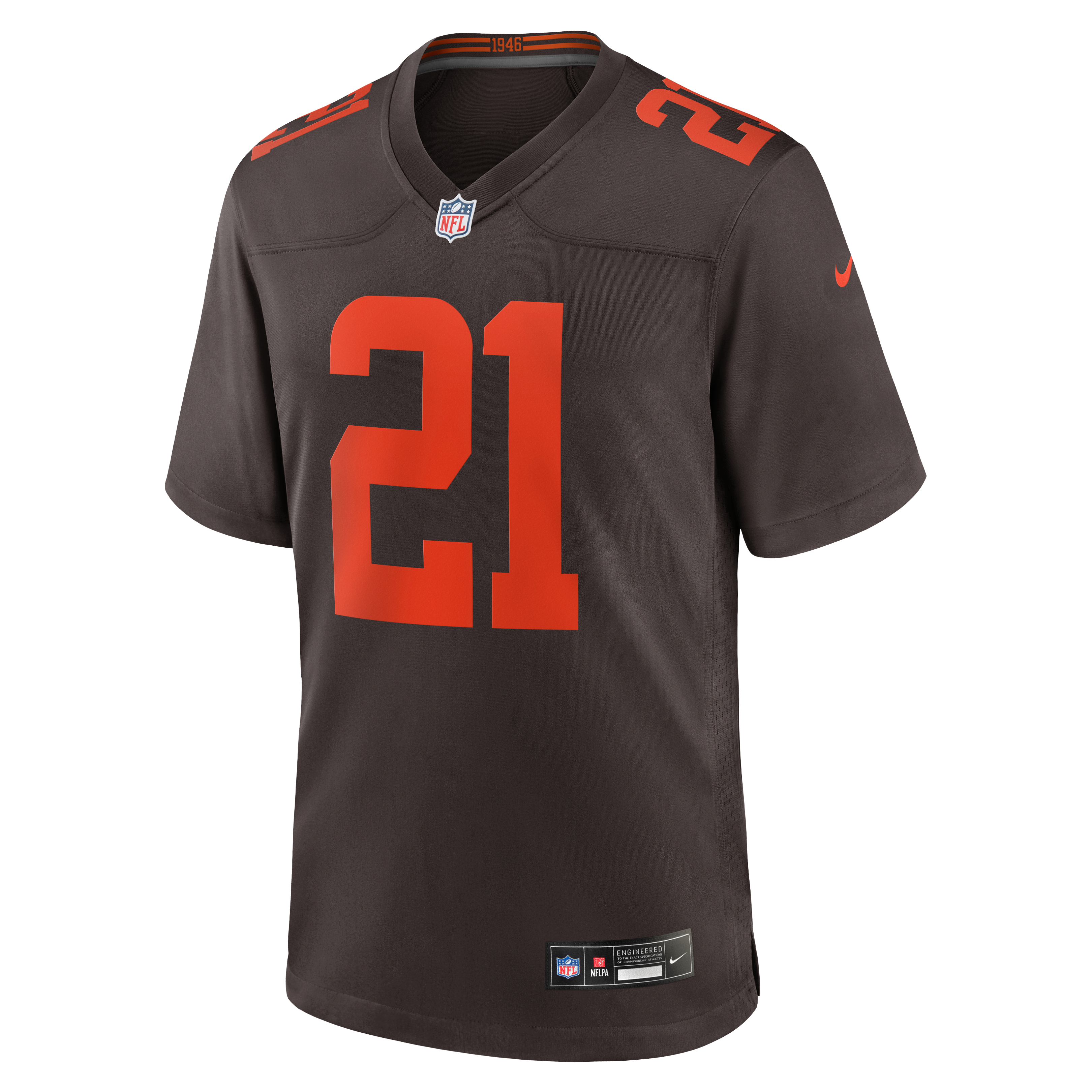 Denzel Ward Cleveland Browns Alpha Dawg Game Jersey - Brown - Image 3