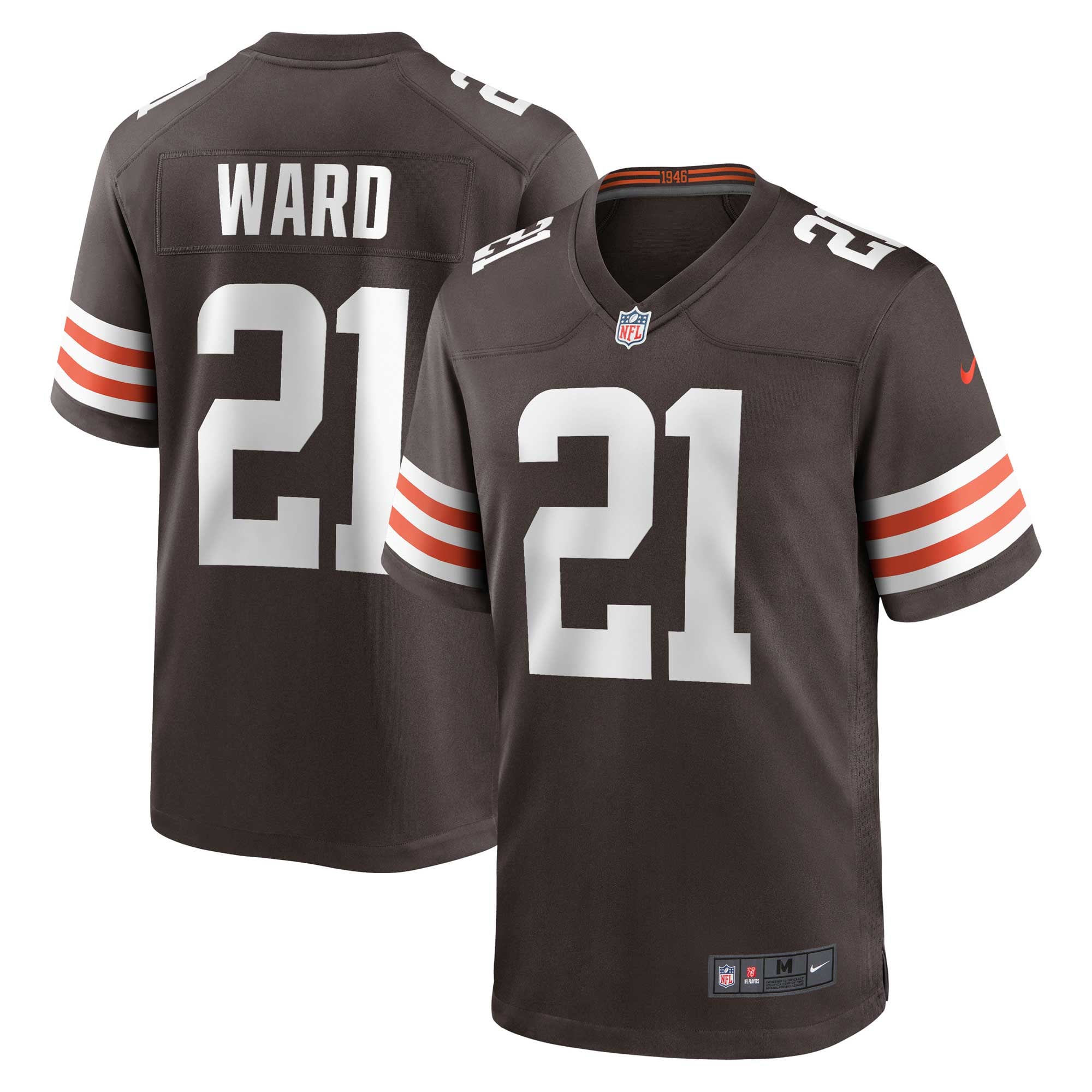 Denzel Ward Cleveland Browns Game Jersey - Brown - Image 2