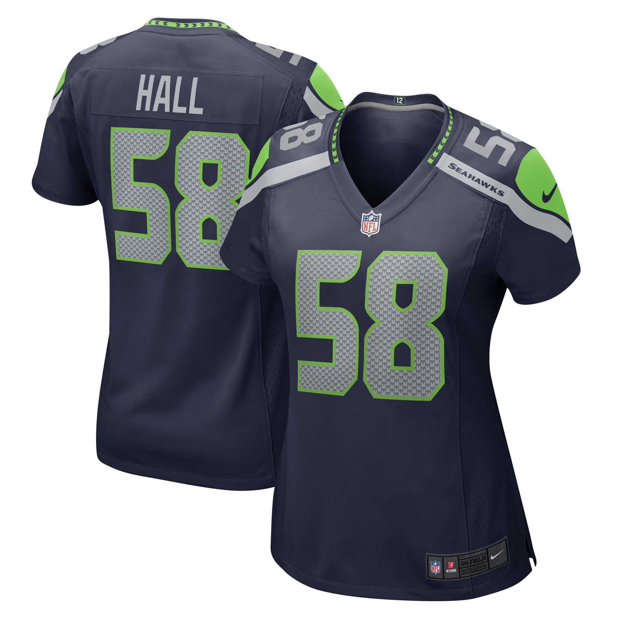 Derick Hall Seattle Seahawks Women's Team Game Jersey - College College Navy - Image 2