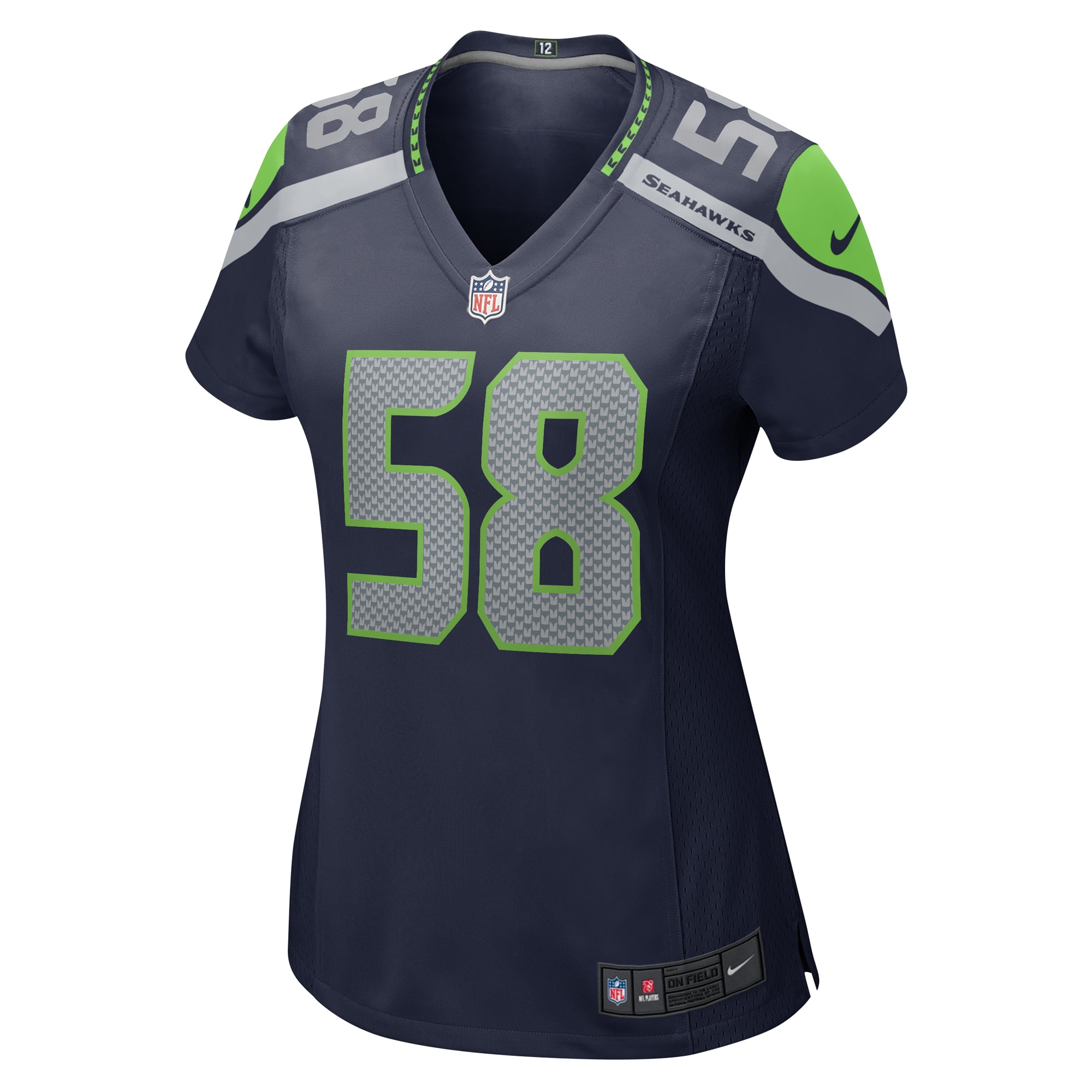 Derick Hall Seattle Seahawks Women's Team Game Jersey - College College Navy - Image 3
