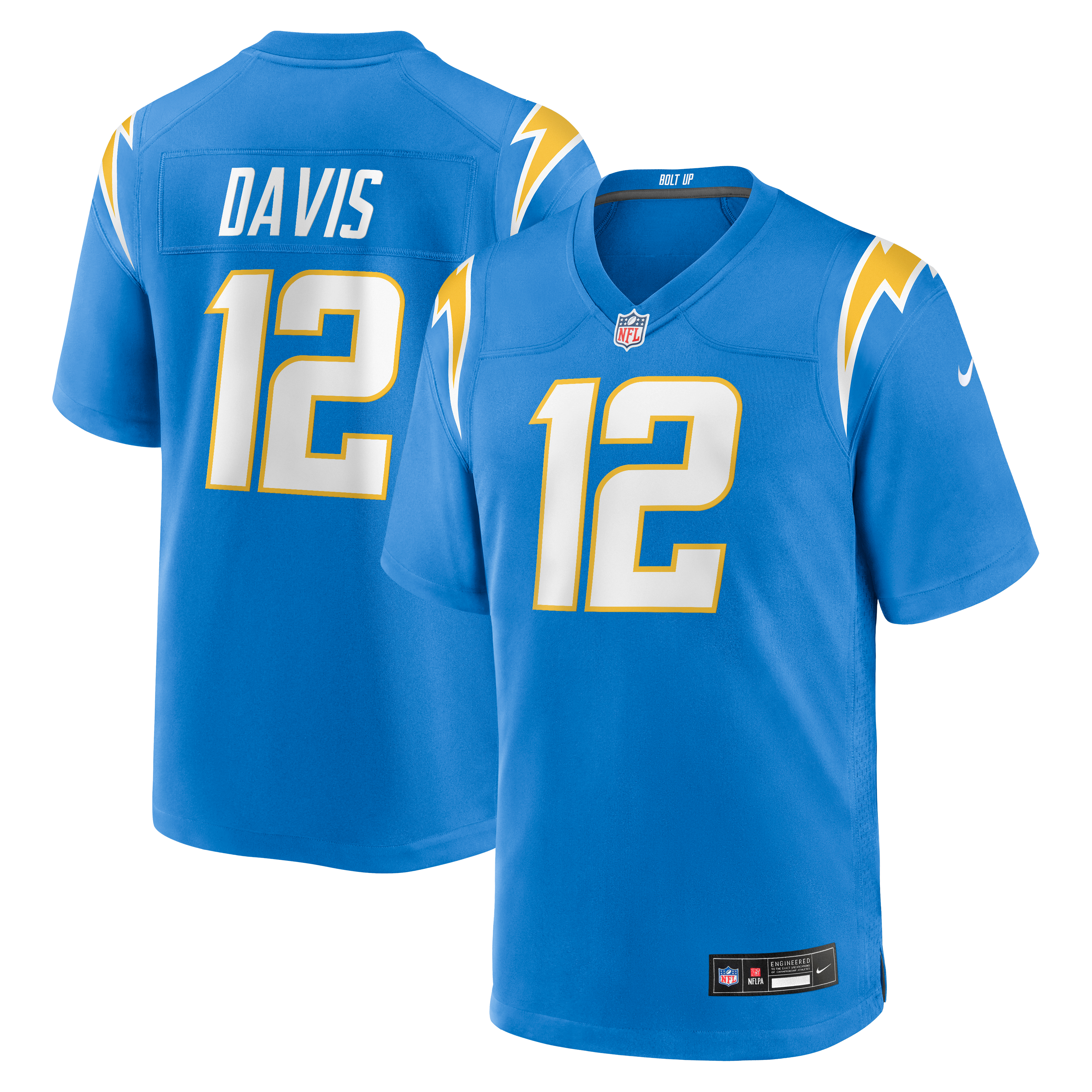 Derius Davis Los Angeles Chargers Team Game Jersey - Powder Blue
