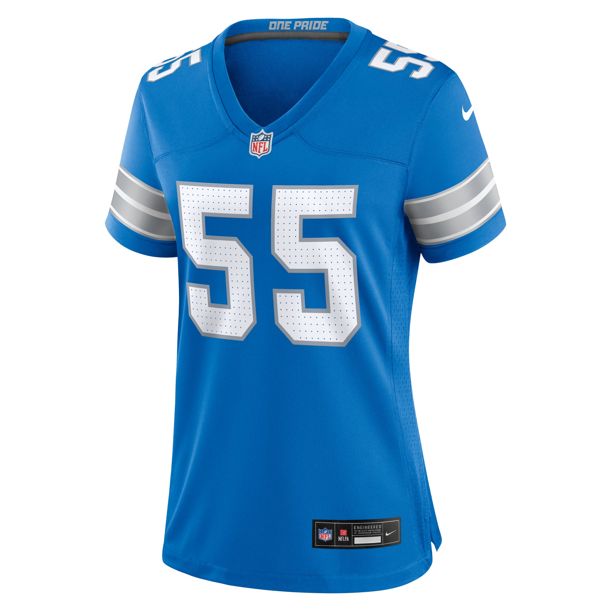 Derrick Barnes Detroit Lions Women's Team Game Jersey - Blue - Image 3