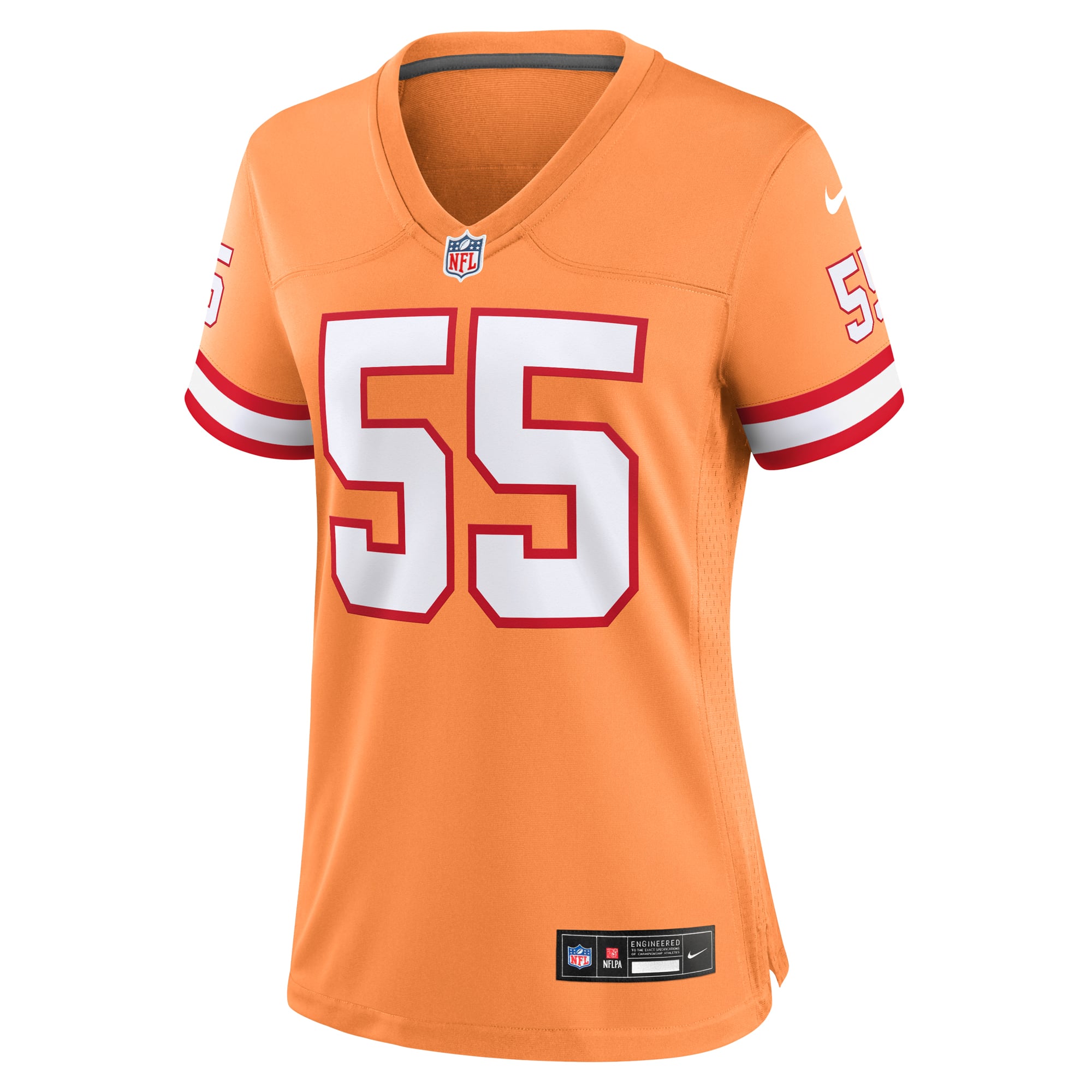 Derrick Brooks Tampa Bay Buccaneers Women's Throwback Game Jersey - Orange - Image 3