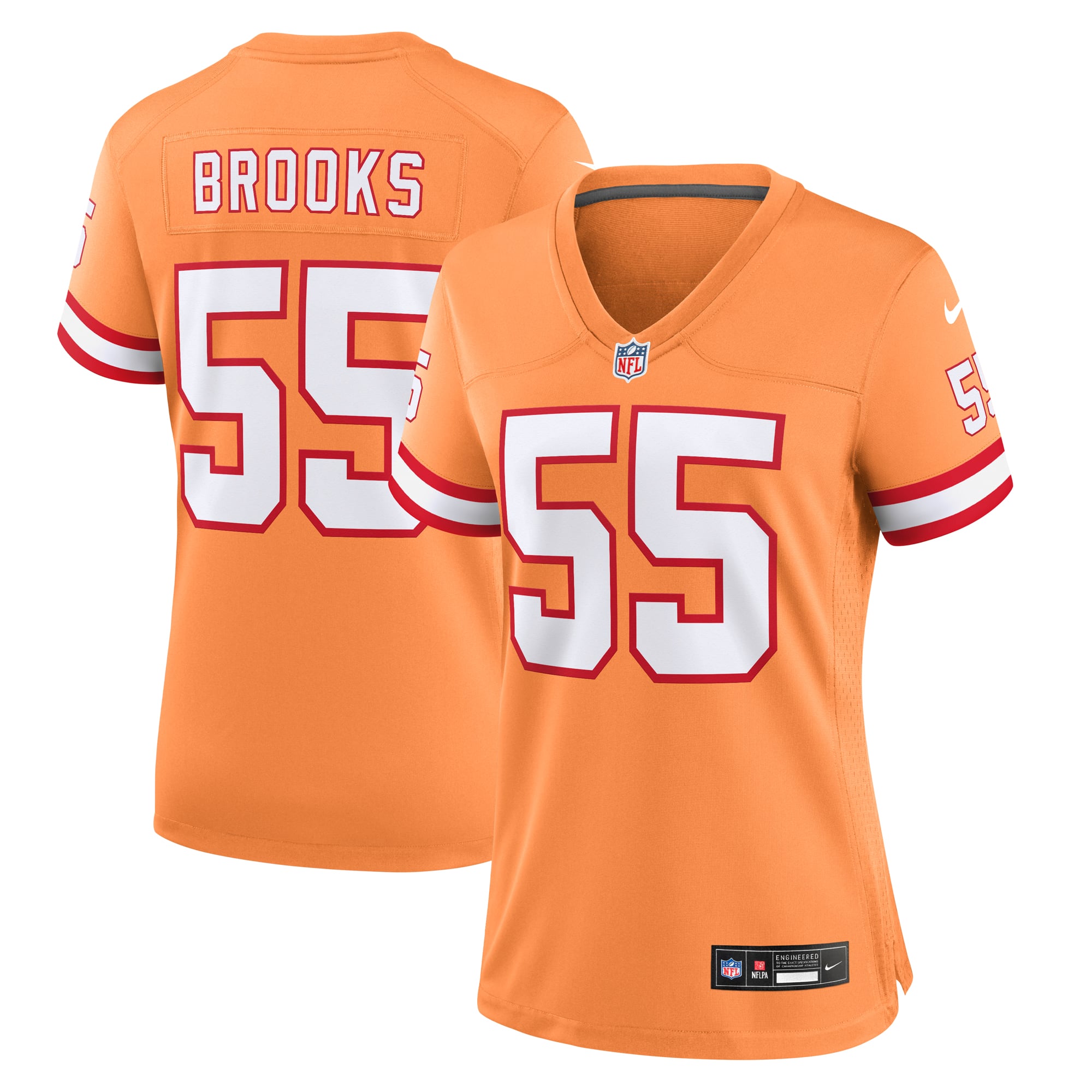 Derrick Brooks Tampa Bay Buccaneers Women's Throwback Game Jersey - Orange - Image 2