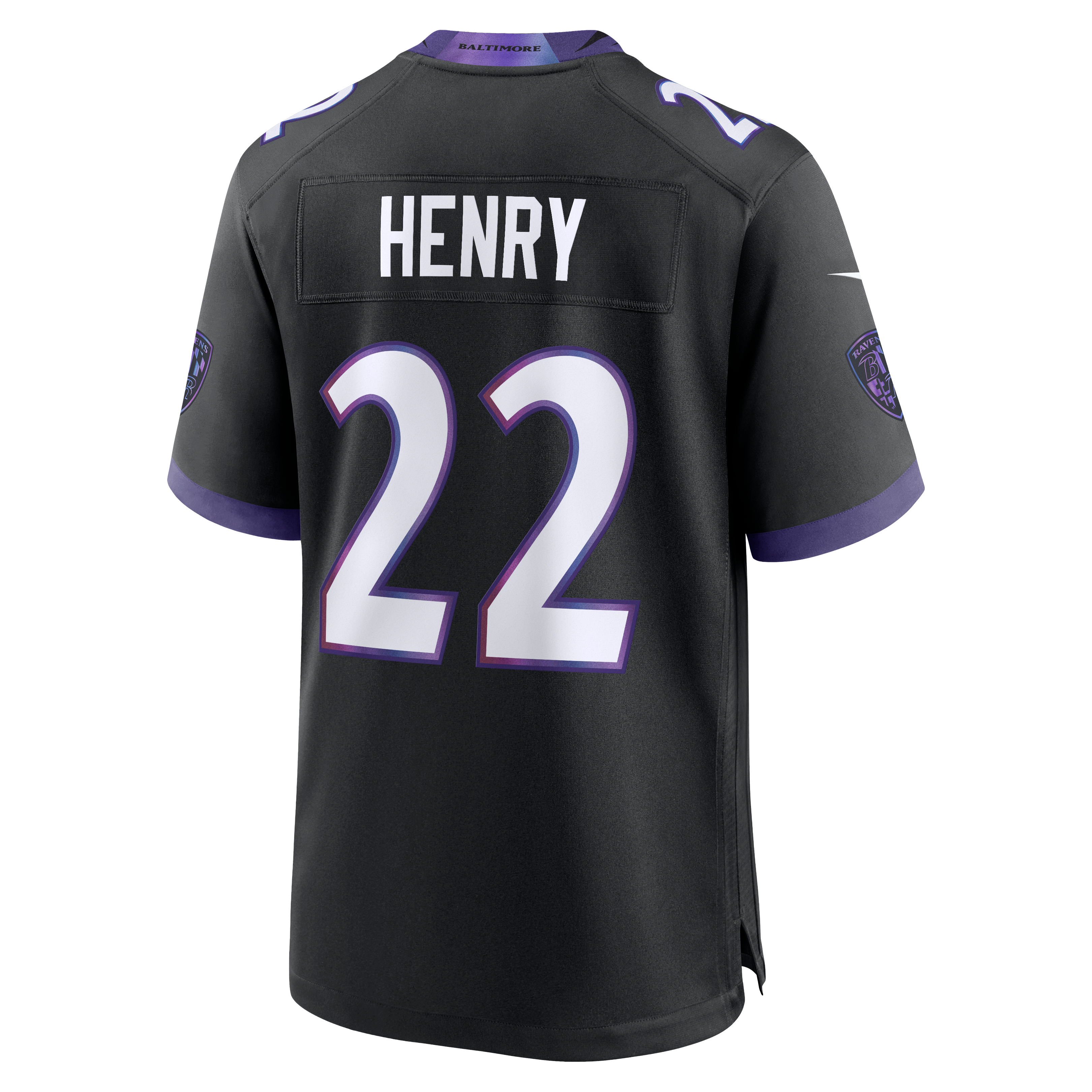 Derrick Henry Baltimore Ravens Game Jersey - Black - Image 9