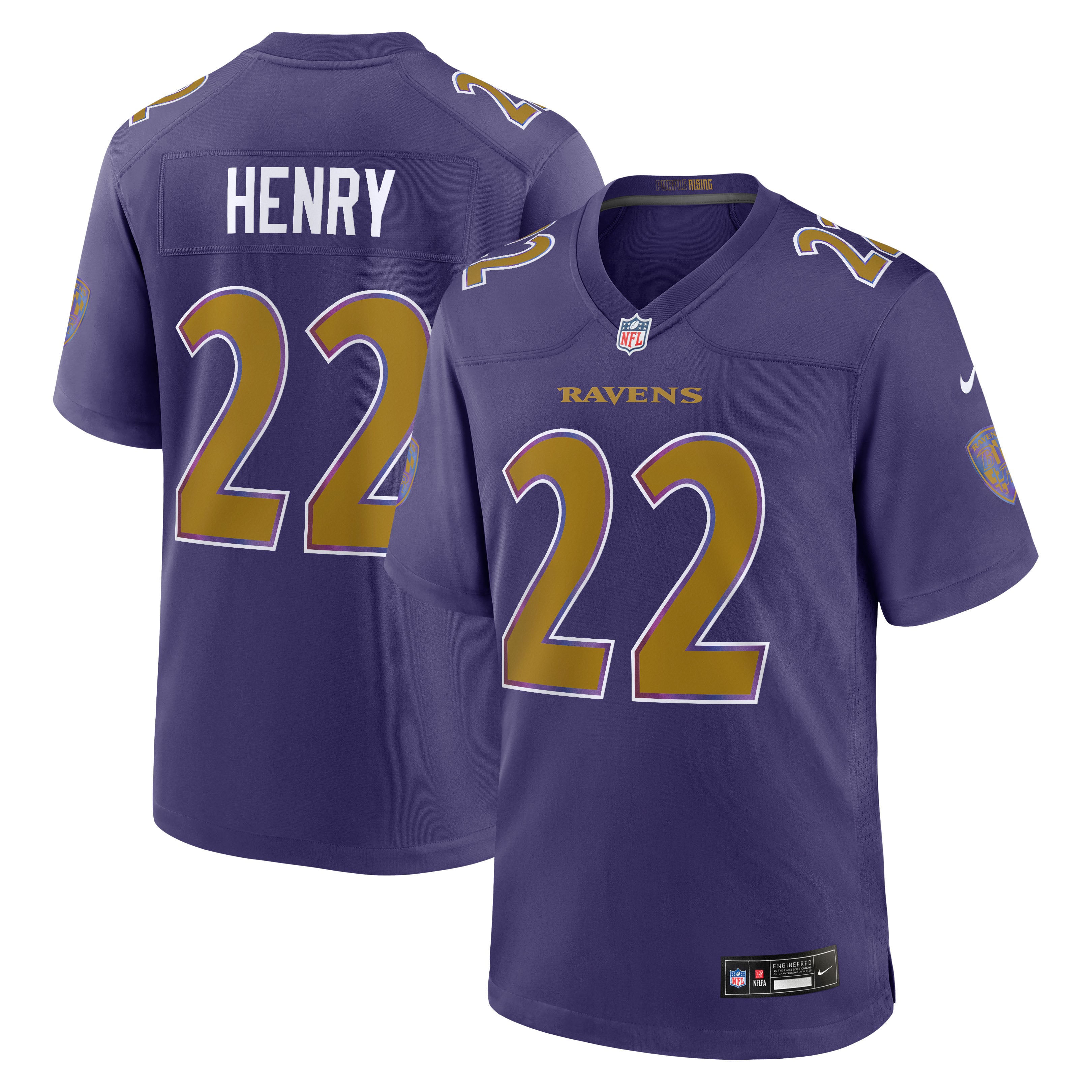 Derrick Henry Baltimore Ravens Game Jersey - Purple