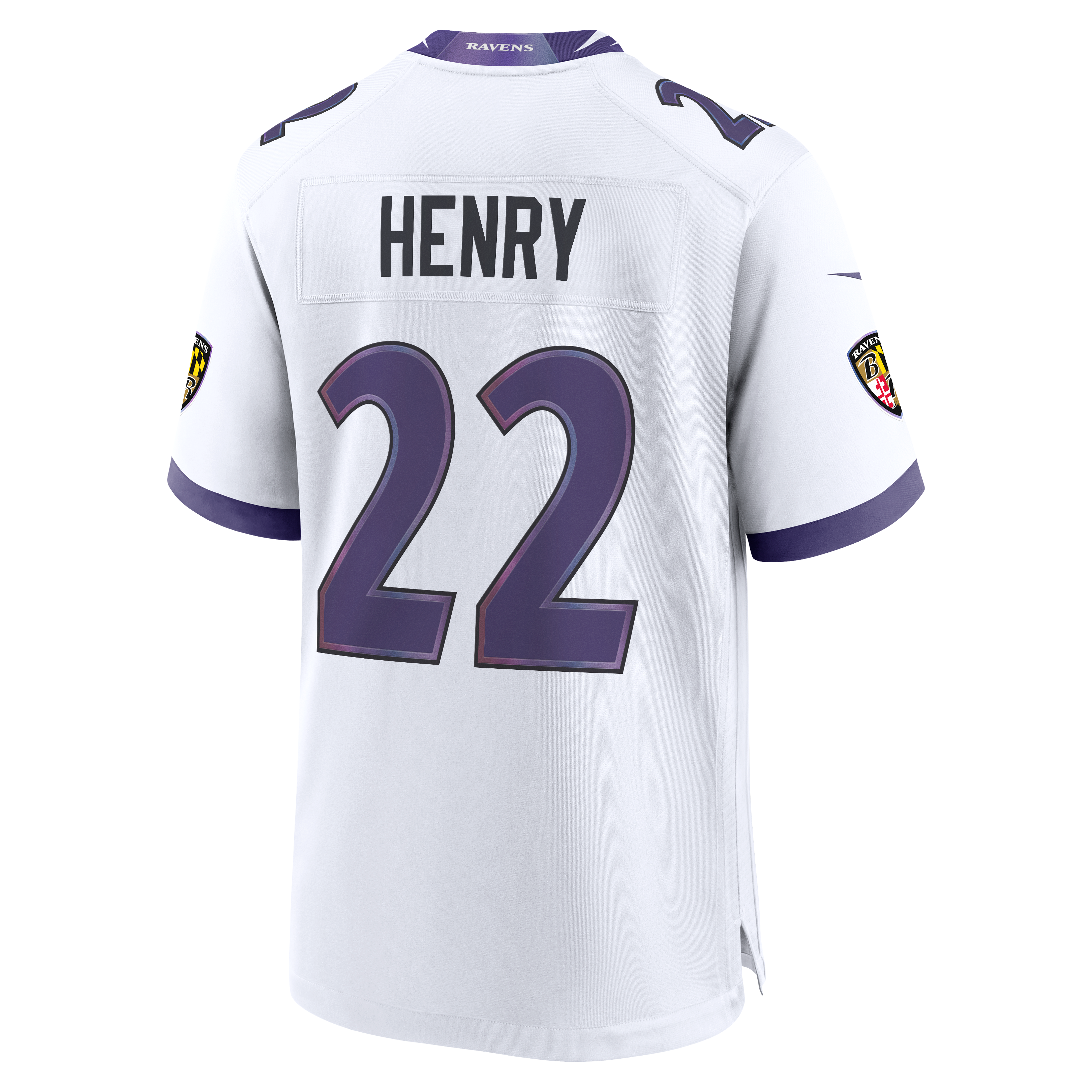 Derrick Henry Baltimore Ravens Game Jersey - White - Image 9