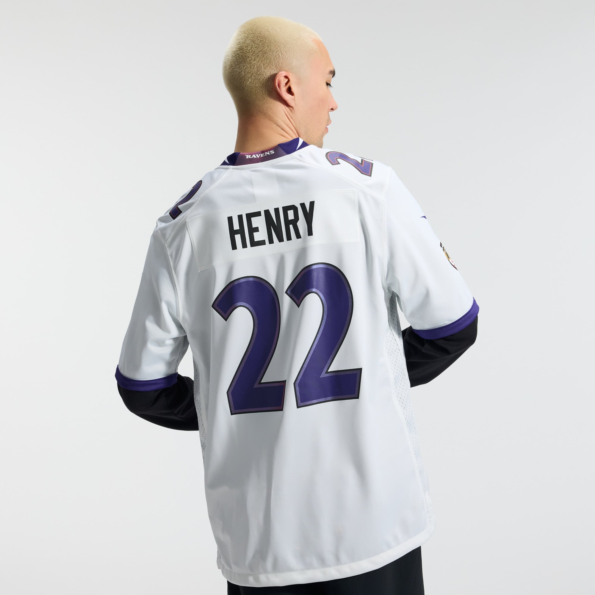 Derrick Henry Baltimore Ravens Game Jersey - White - Image 5