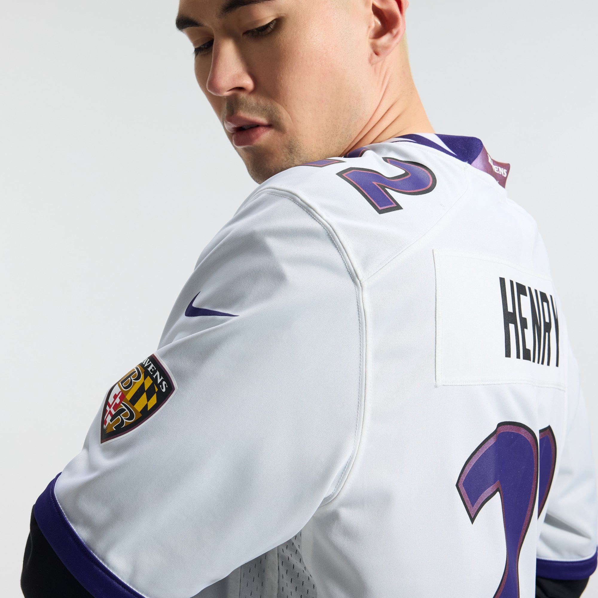 Derrick Henry Baltimore Ravens Game Jersey - White - Image 12
