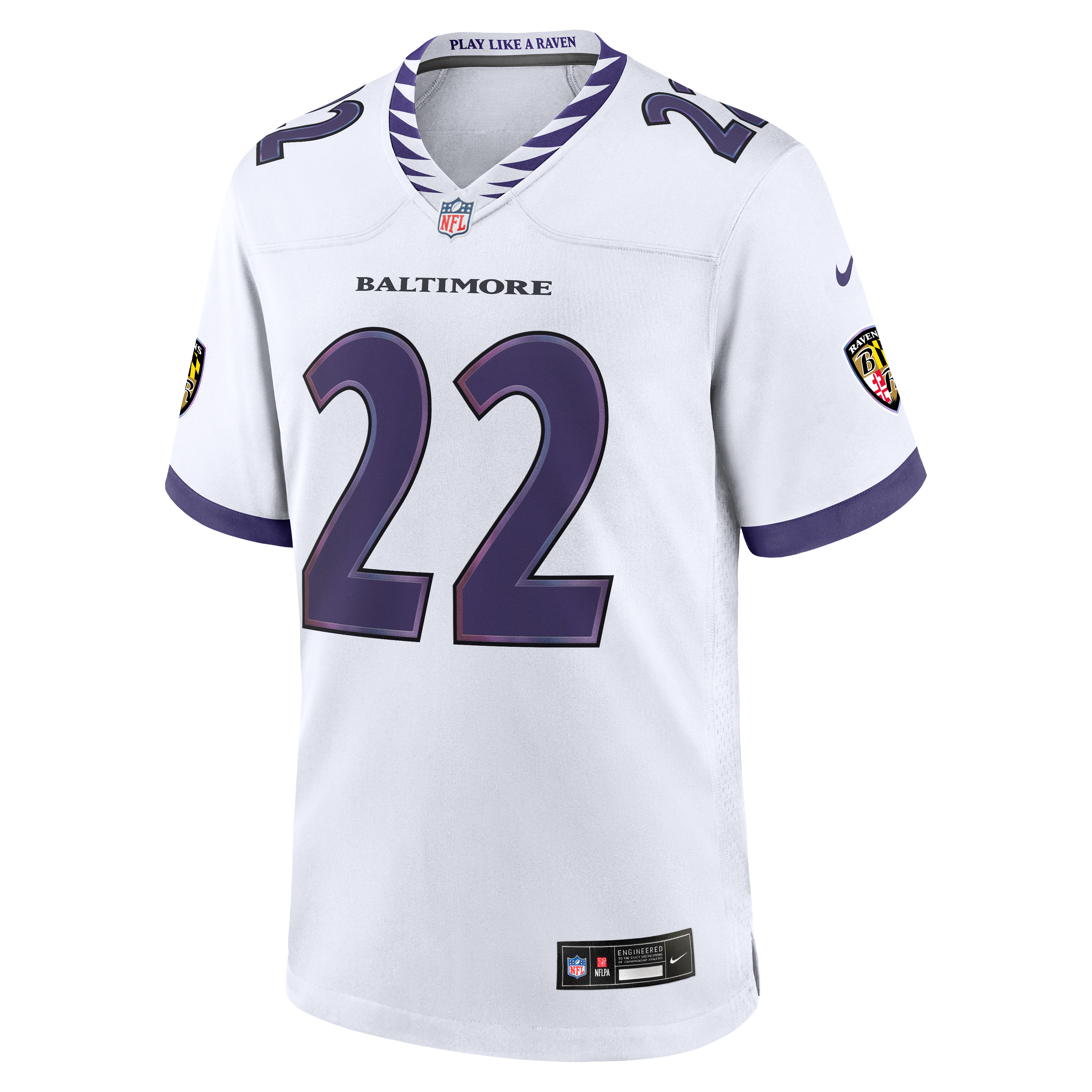 Derrick Henry Baltimore Ravens Game Jersey - White - Image 8
