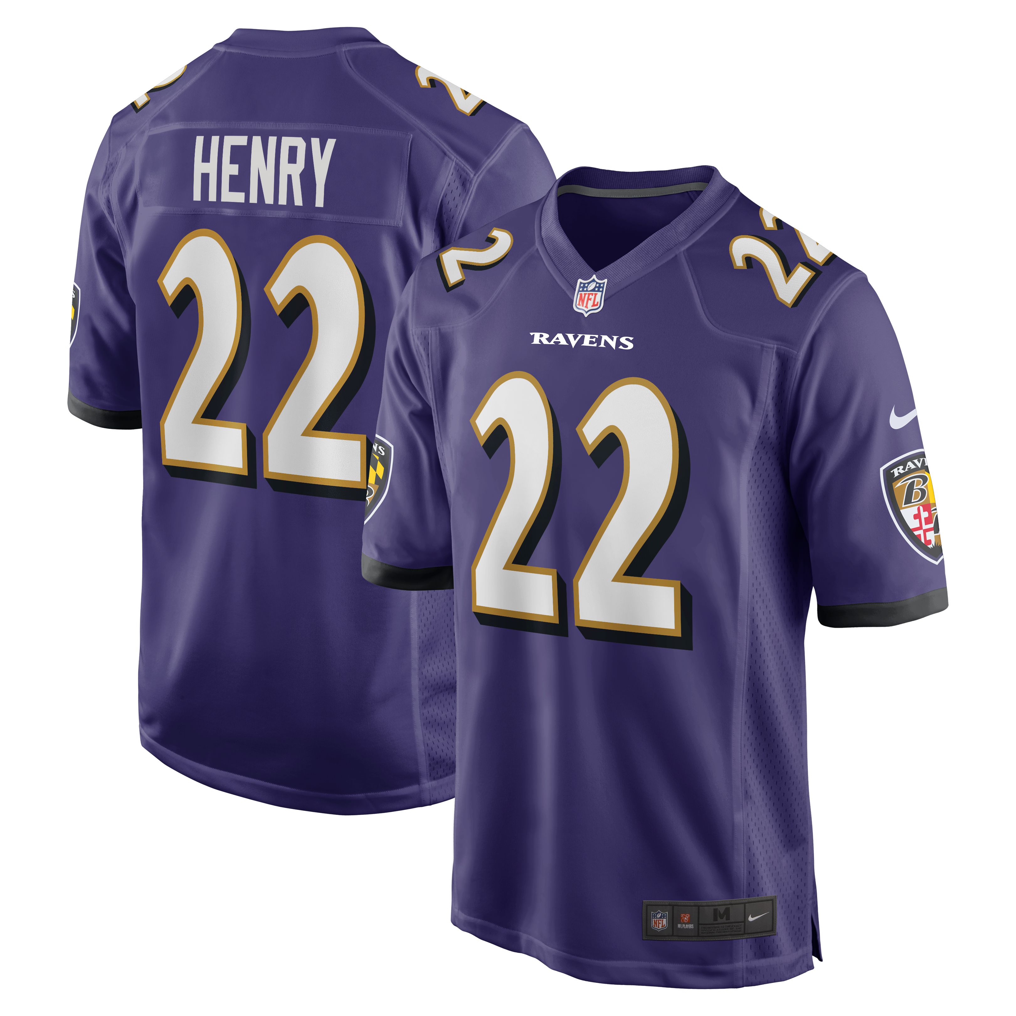 Derrick Henry Baltimore Ravens Game Player Jersey - Purple