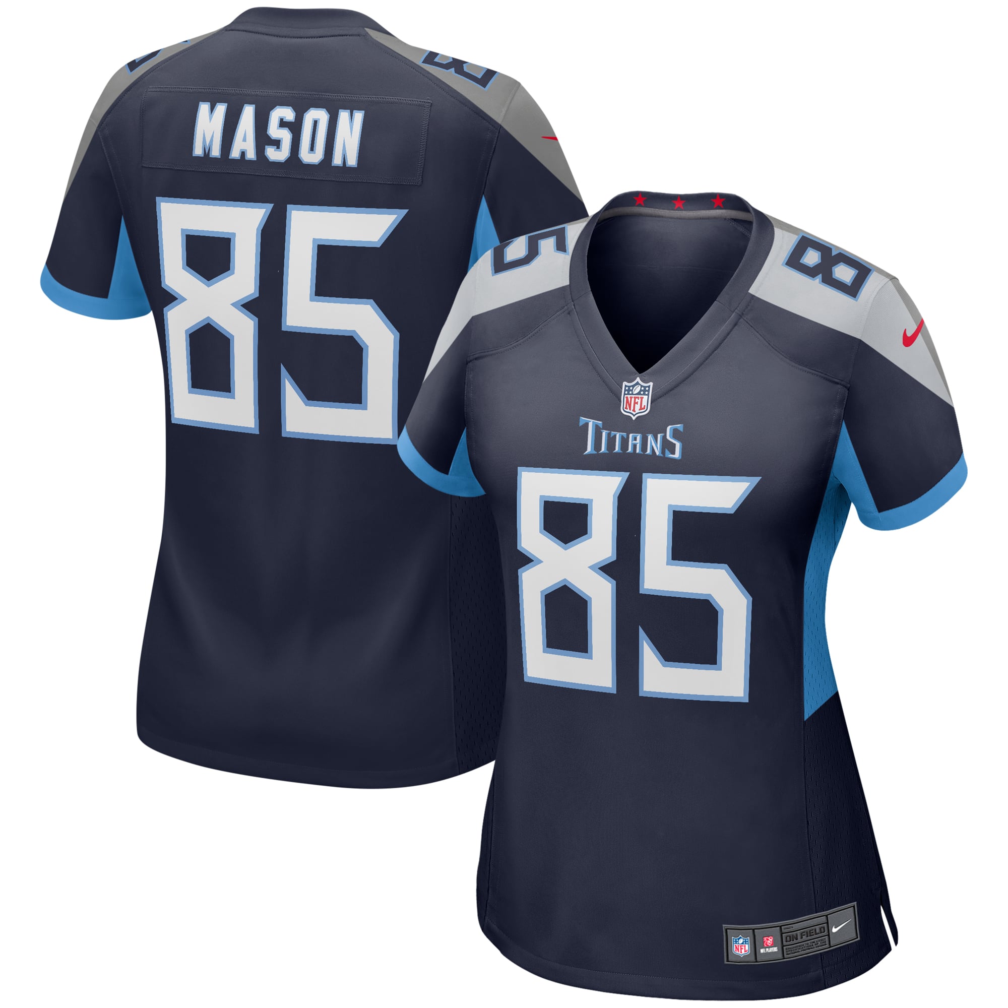 Derrick Mason Tennessee Titans Women's Game Retired Player Jersey - Navy - Image 2