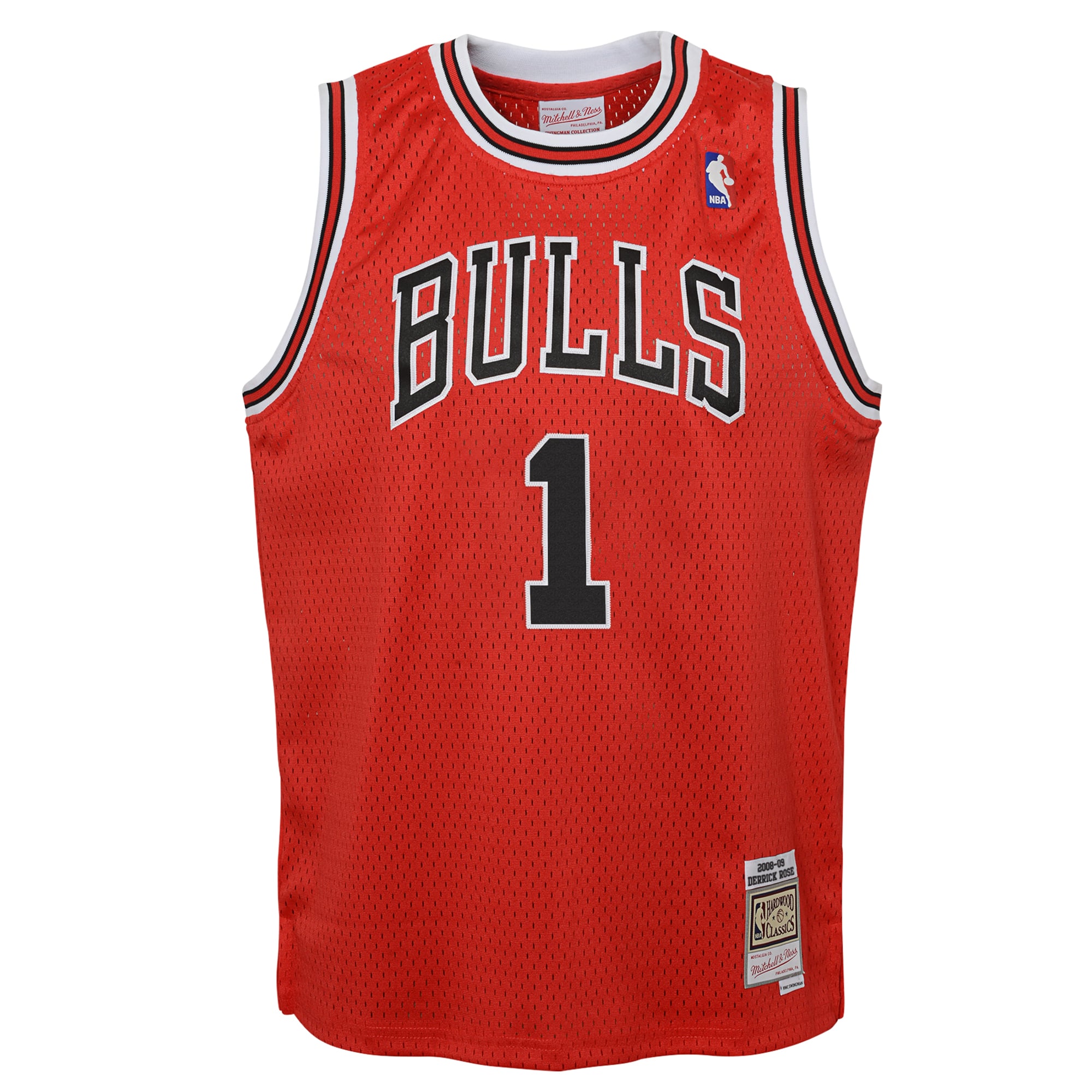 Derrick Rose Chicago Bulls Youth 2008/09 Hardwood Classics Swingman Jersey - Red - Image 3