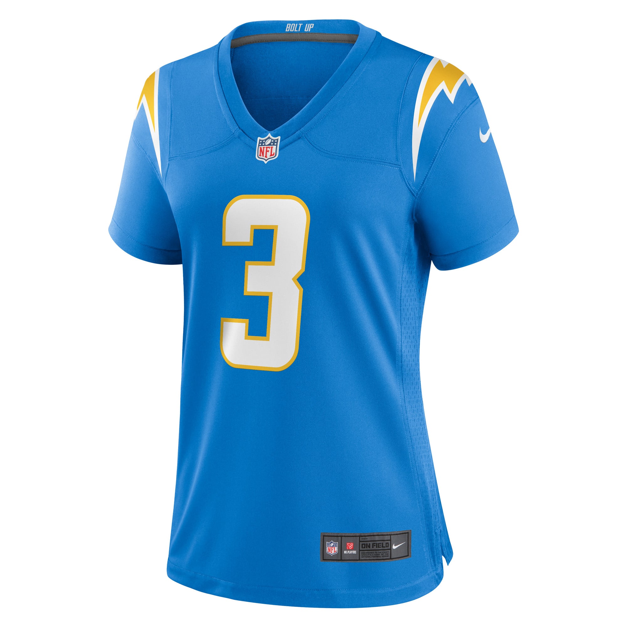 Derwin James Jr. Los Angeles Chargers Women's Alternate Charger Power Game Jersey - Powder Blue - Image 3