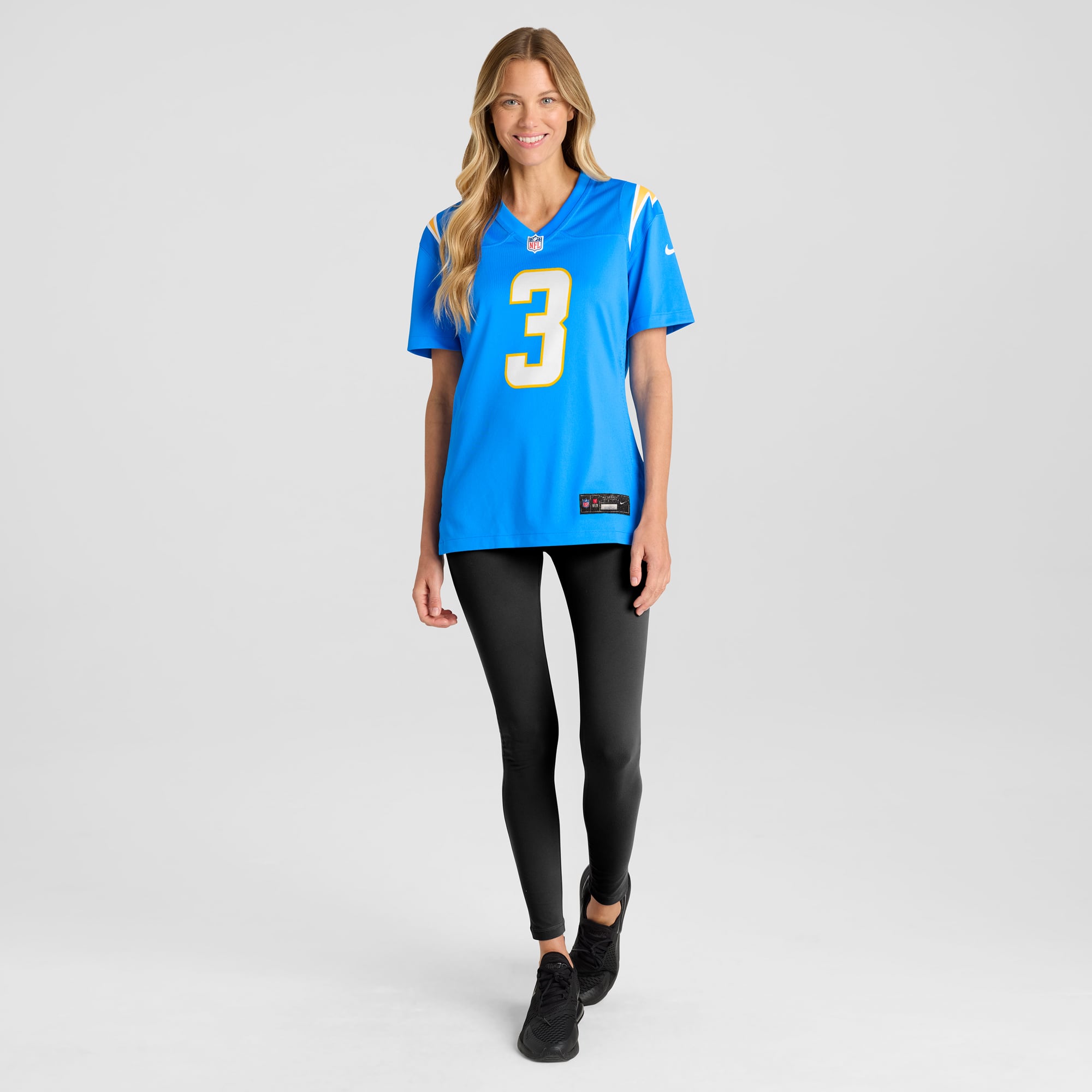 Derwin James Jr. Los Angeles Chargers Women's Alternate Charger Power Game Jersey - Powder Blue - Image 5