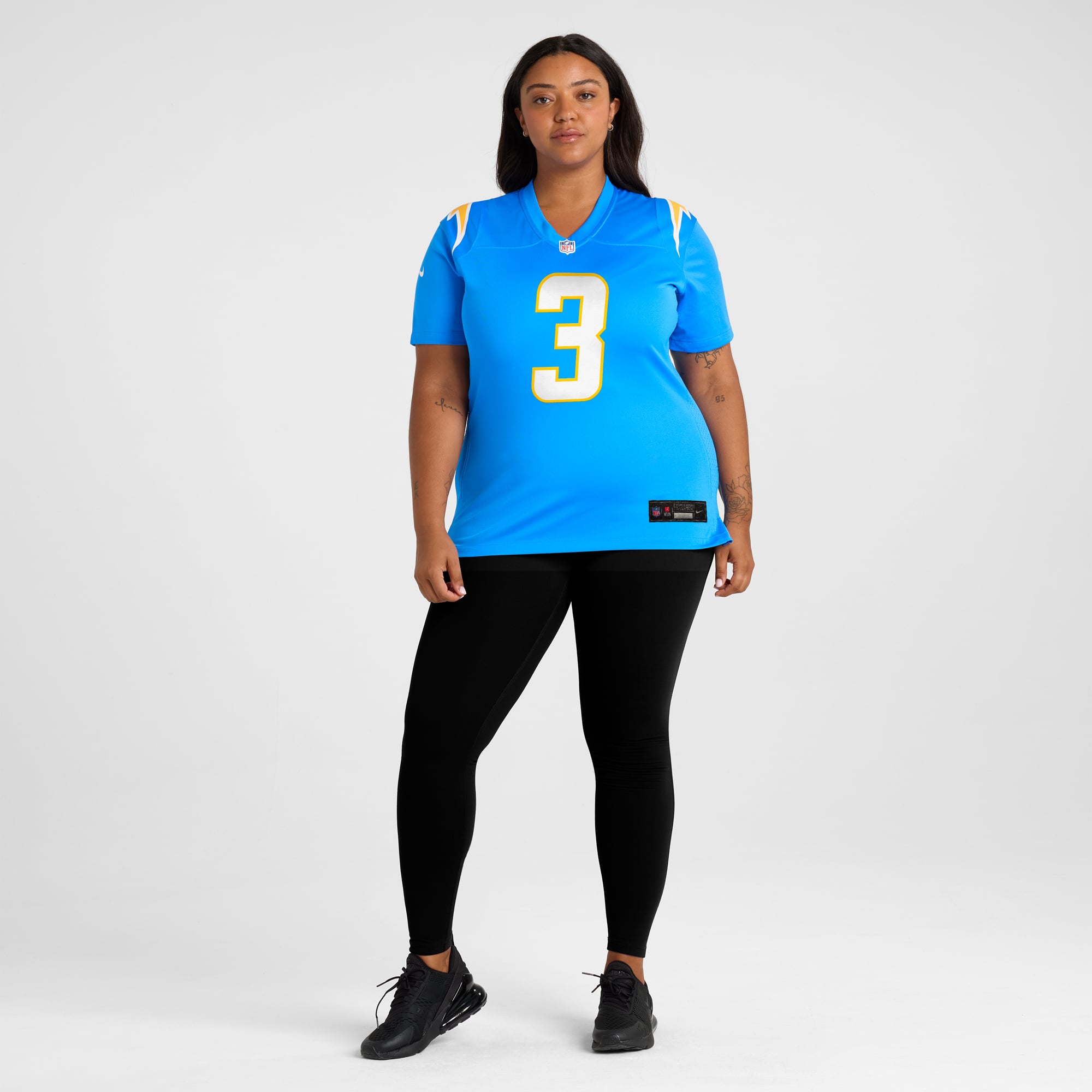 Derwin James Jr. Los Angeles Chargers Women's Alternate Charger Power Game Jersey - Powder Blue - Image 7