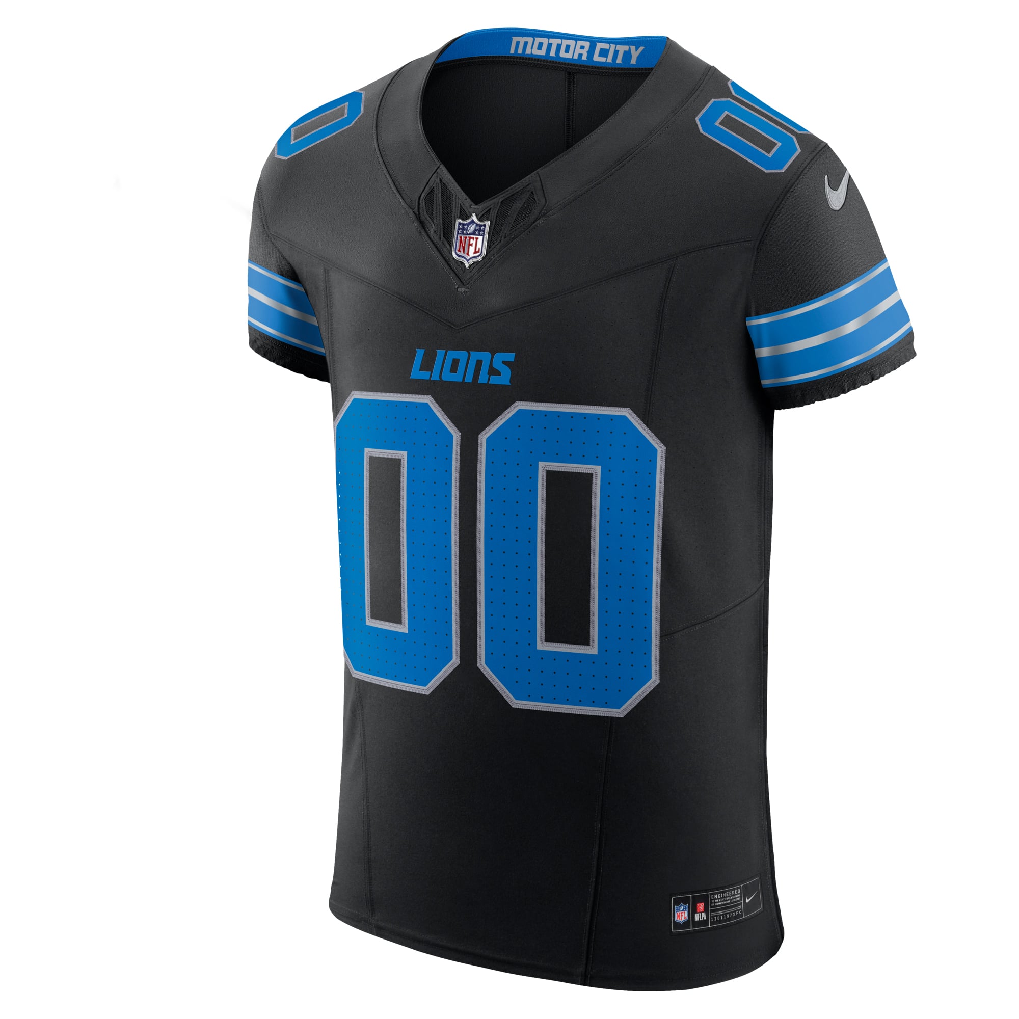 Detroit Lions Alternate Vapor F.U.S.E. Elite Custom Jersey - Black - Black - Image 3