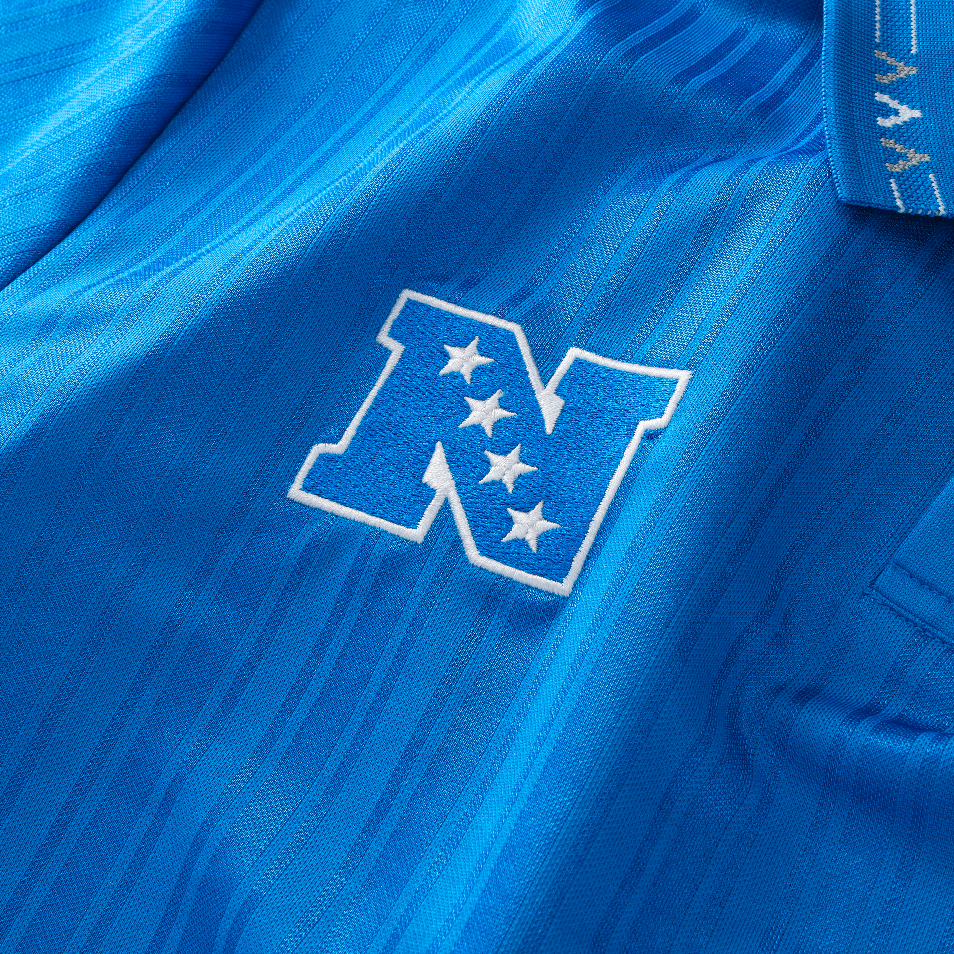 Detroit Lions Youth Football x Football Collared Fan Top - Blue - Image 6
