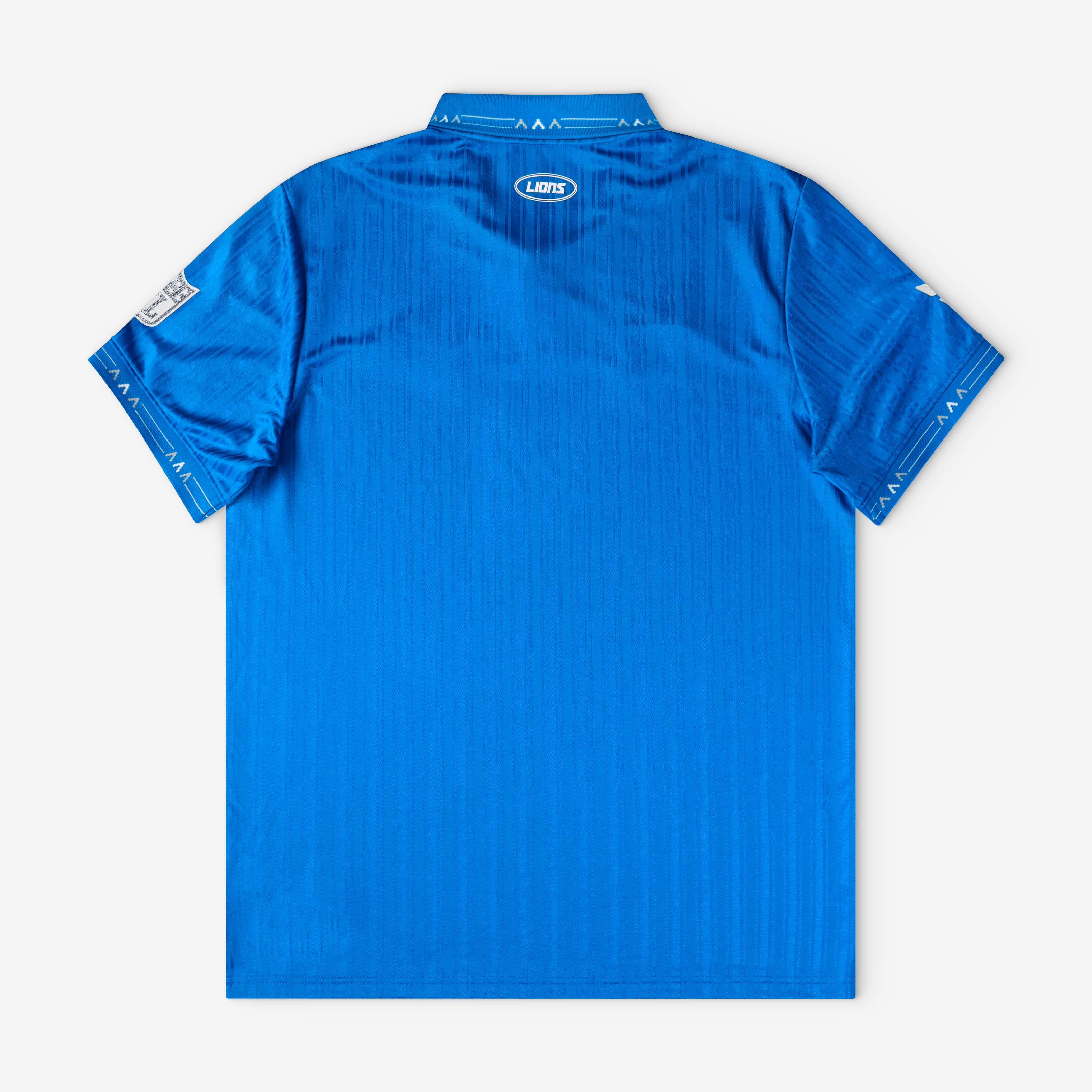 Detroit Lions Youth Football x Football Collared Fan Top - Blue - Image 3