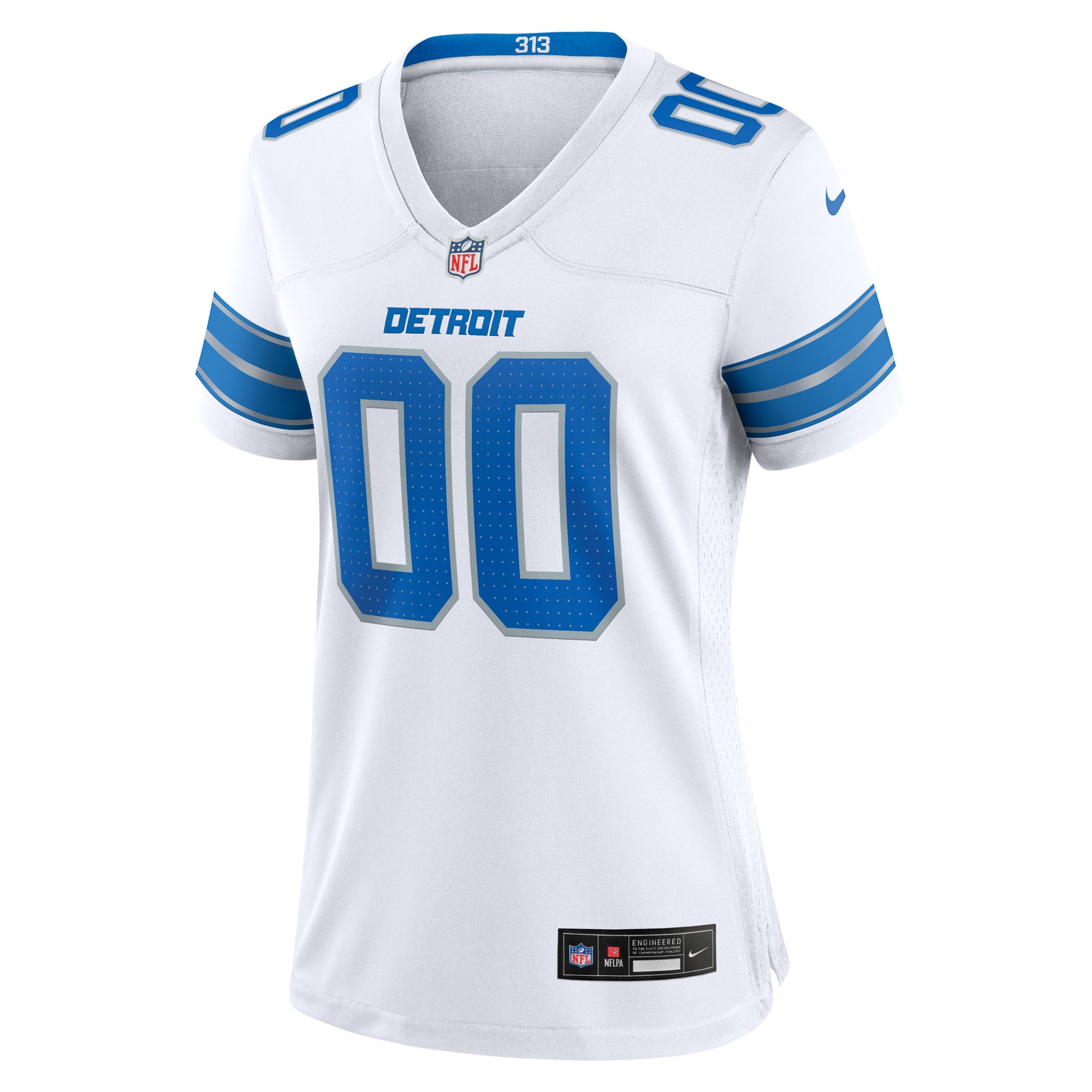 Detroit Lions Women's Alternate Custom Game Jersey - White - Image 3