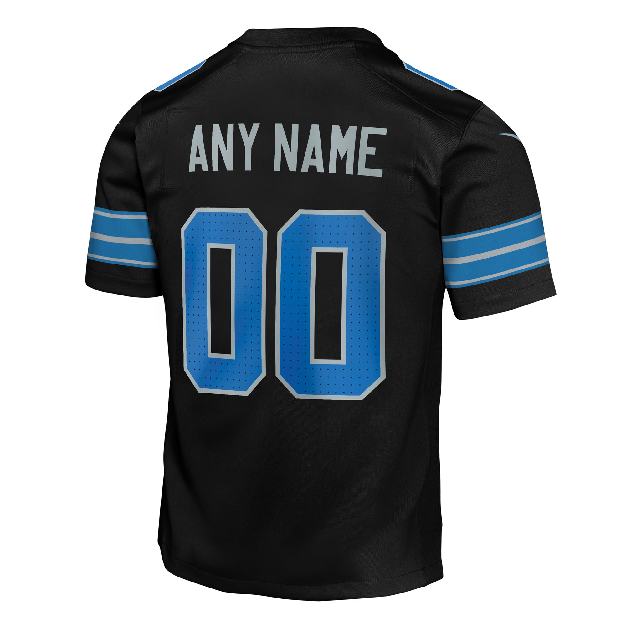 Detroit Lions Youth Alternate Custom Game Jersey - Black - Image 4