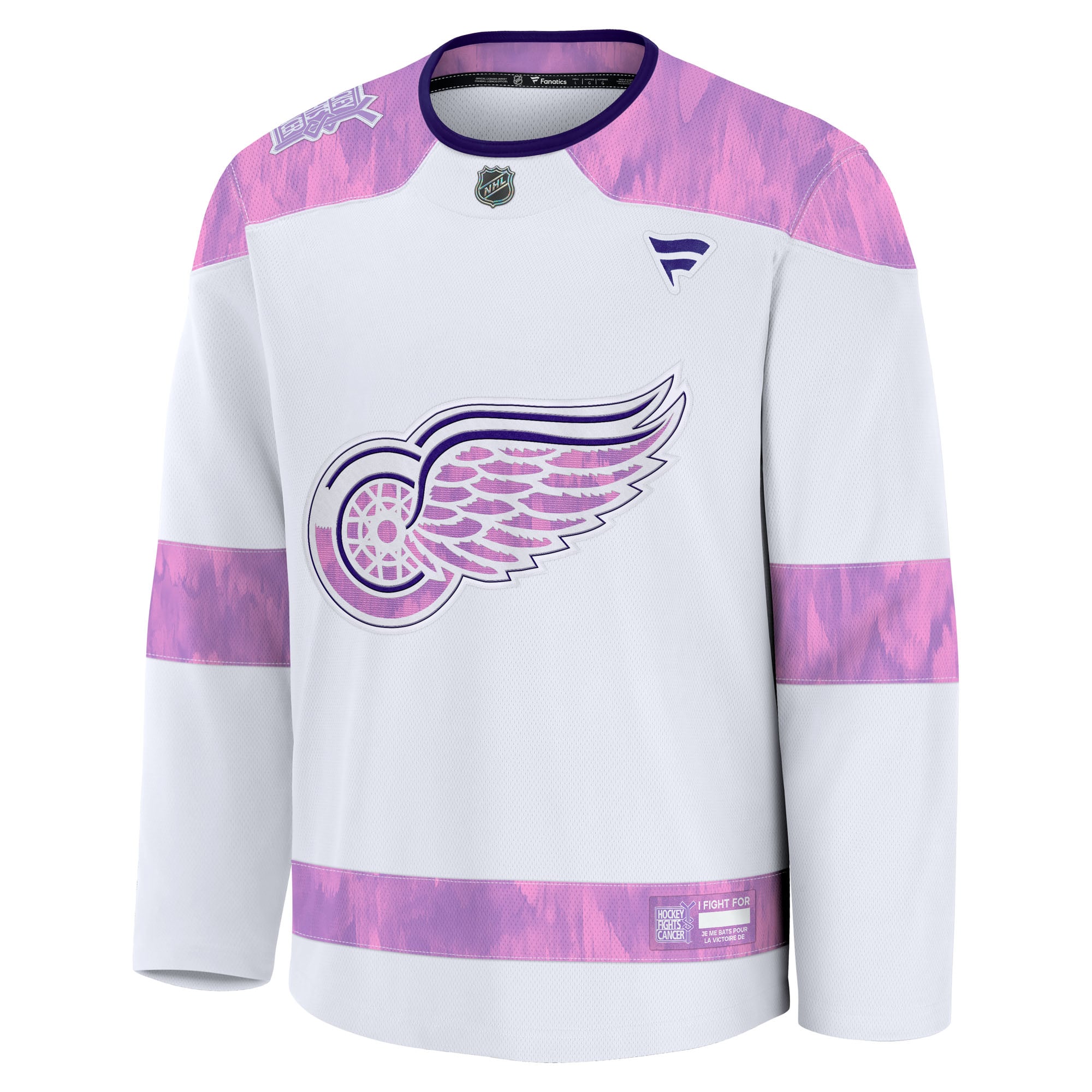 Detroit Red Wings Hockey Fights Cancer Survivor Practice Jersey - White - Image 3