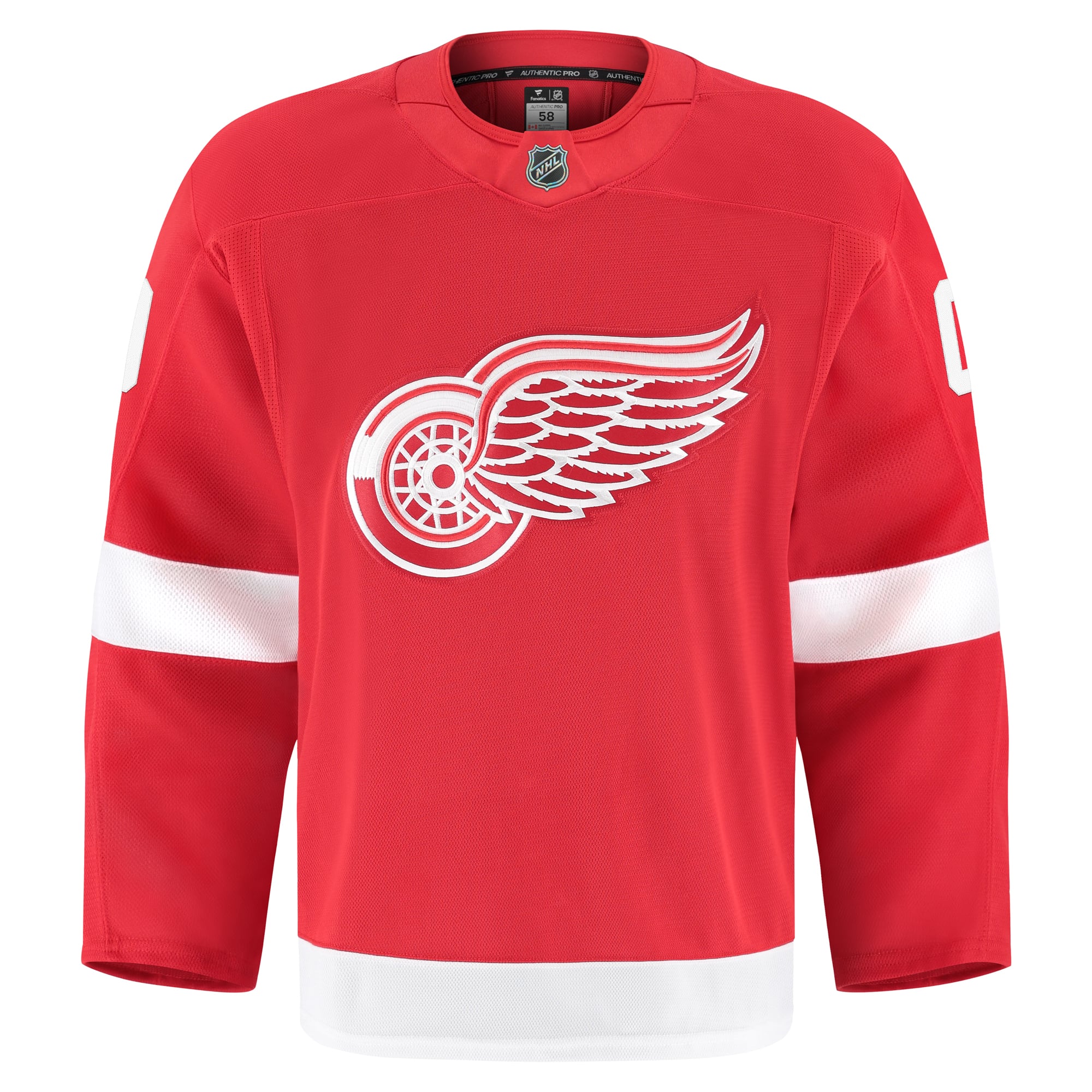 Detroit Red Wings Home Pro Custom Jersey - Red - Image 3