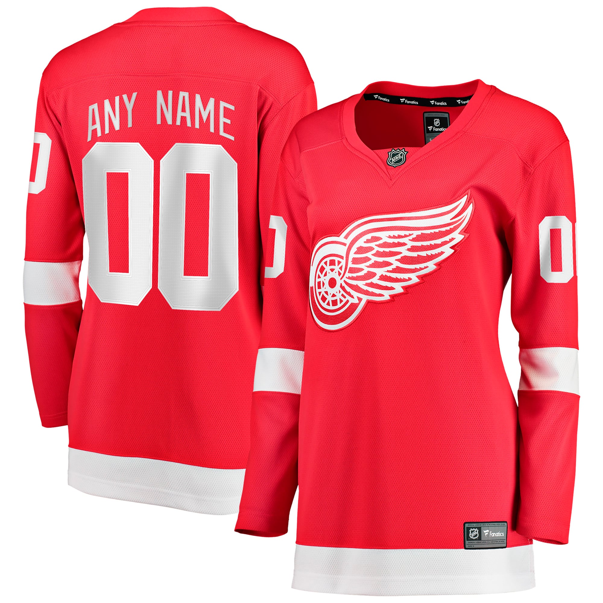 Detroit Red Wings Women's Home Breakaway Custom Jersey - Red - Image 2
