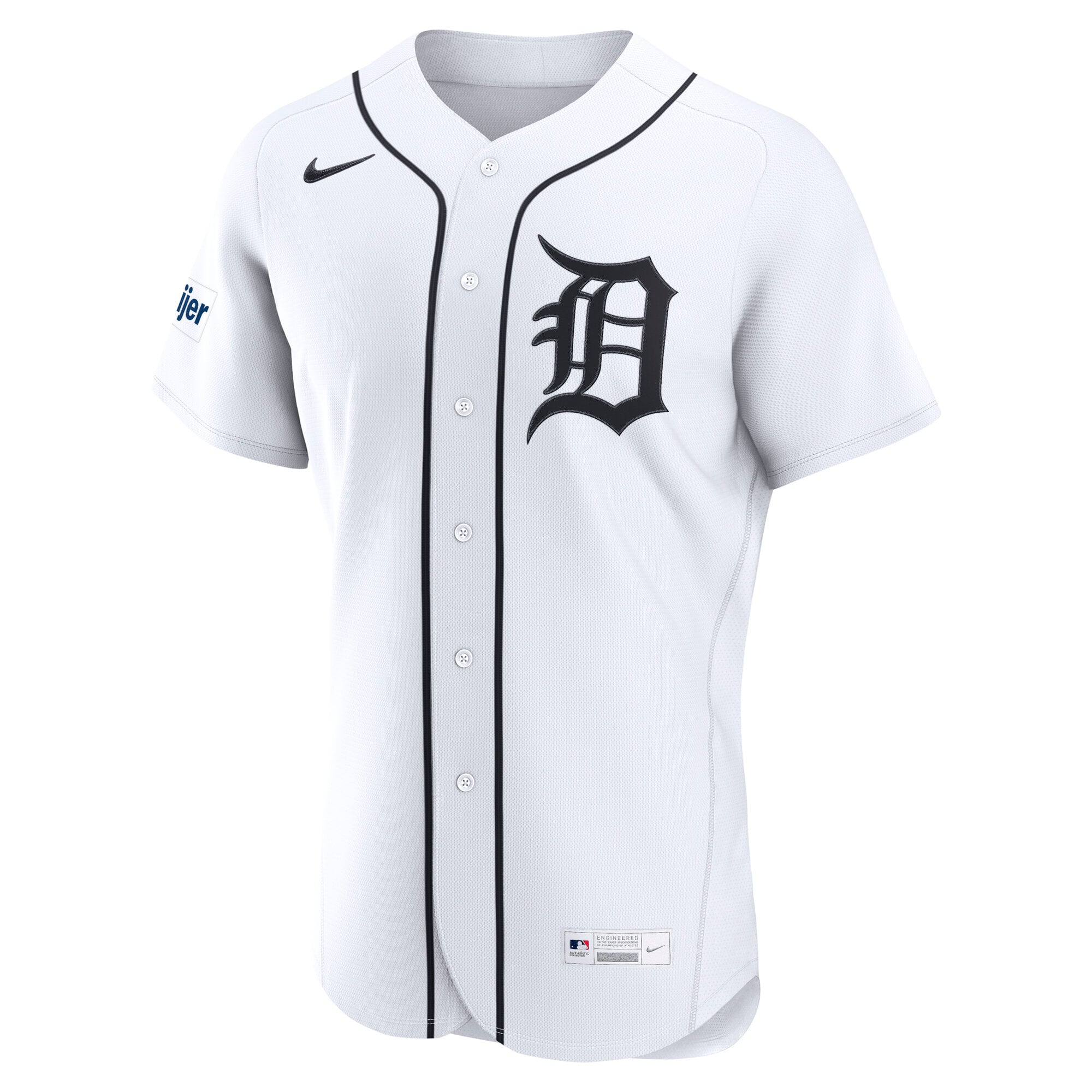 Detroit Tigers Home Sponsor Patch Jersey - White - Image 3
