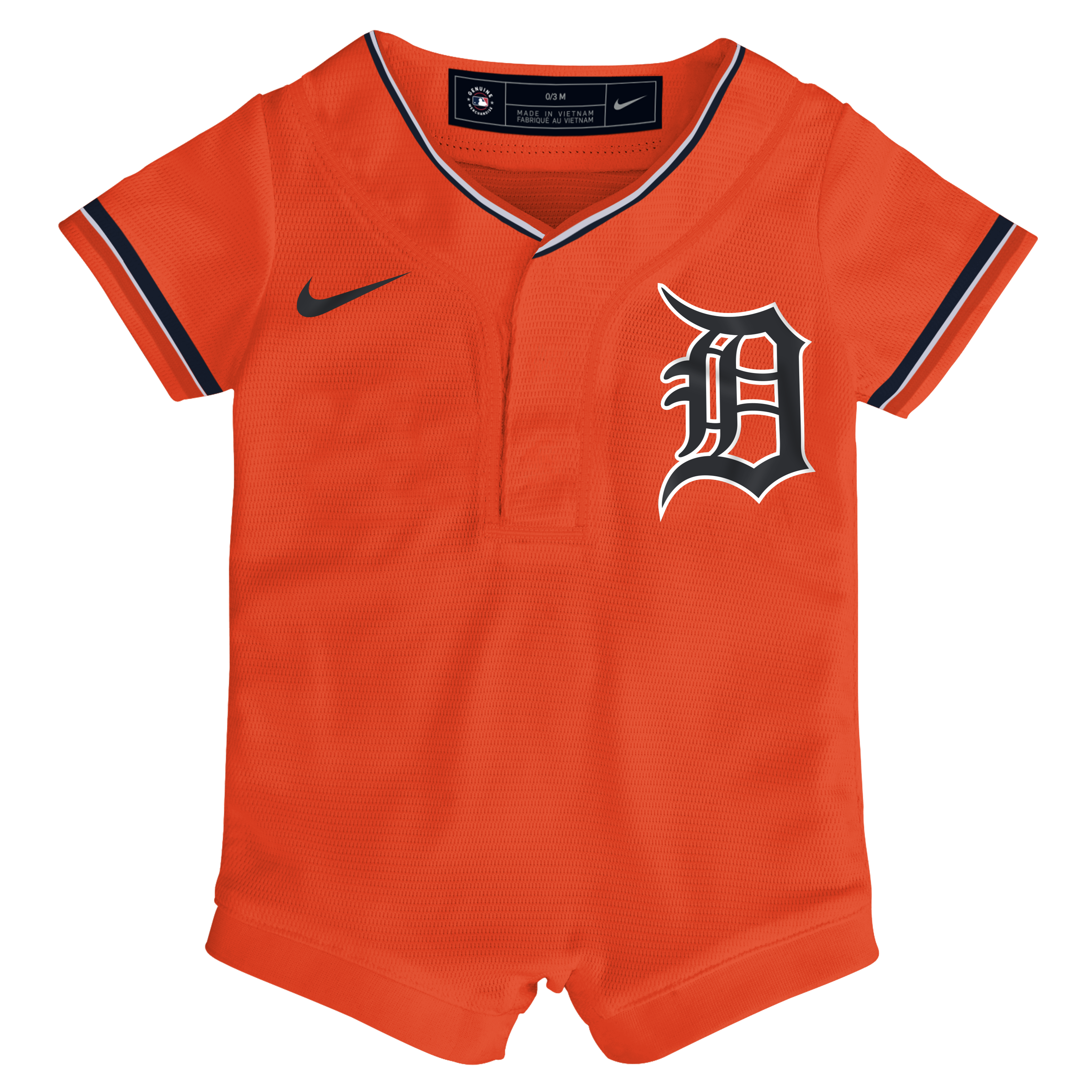 Detroit Tigers Newborn Alternate Romper Jersey - Orange