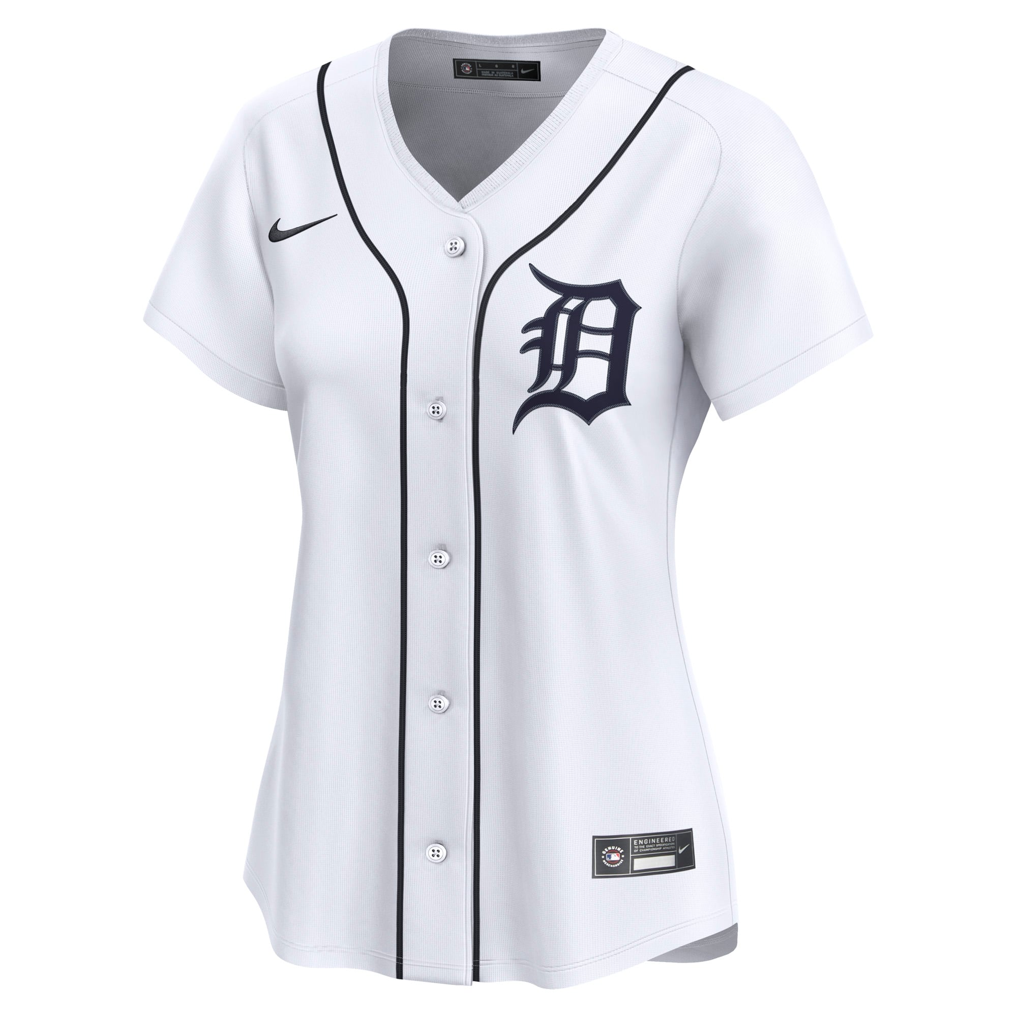 Detroit Tigers Women's Home Limited Custom Jersey - White - Image 3