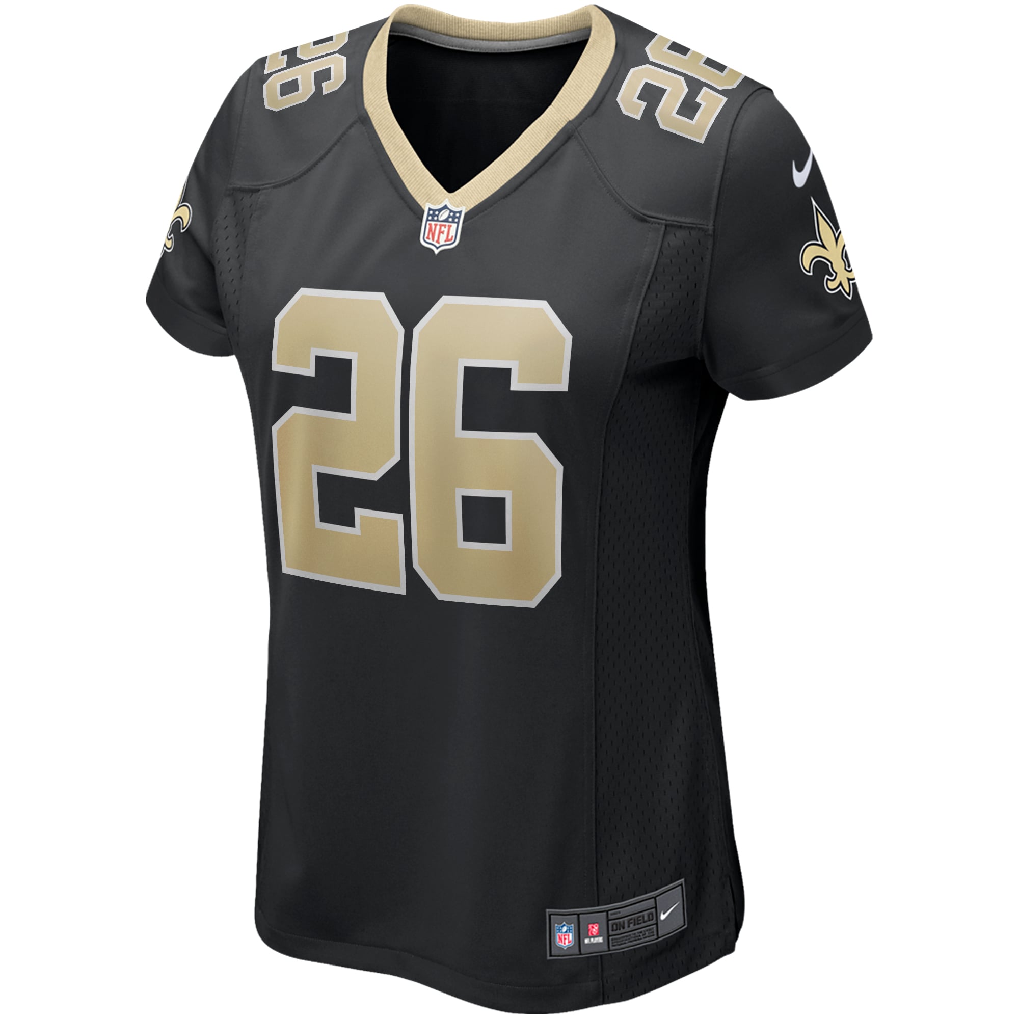 Deuce McAllister New Orleans Saints Women's Game Retired Player Jersey - Black - Image 3